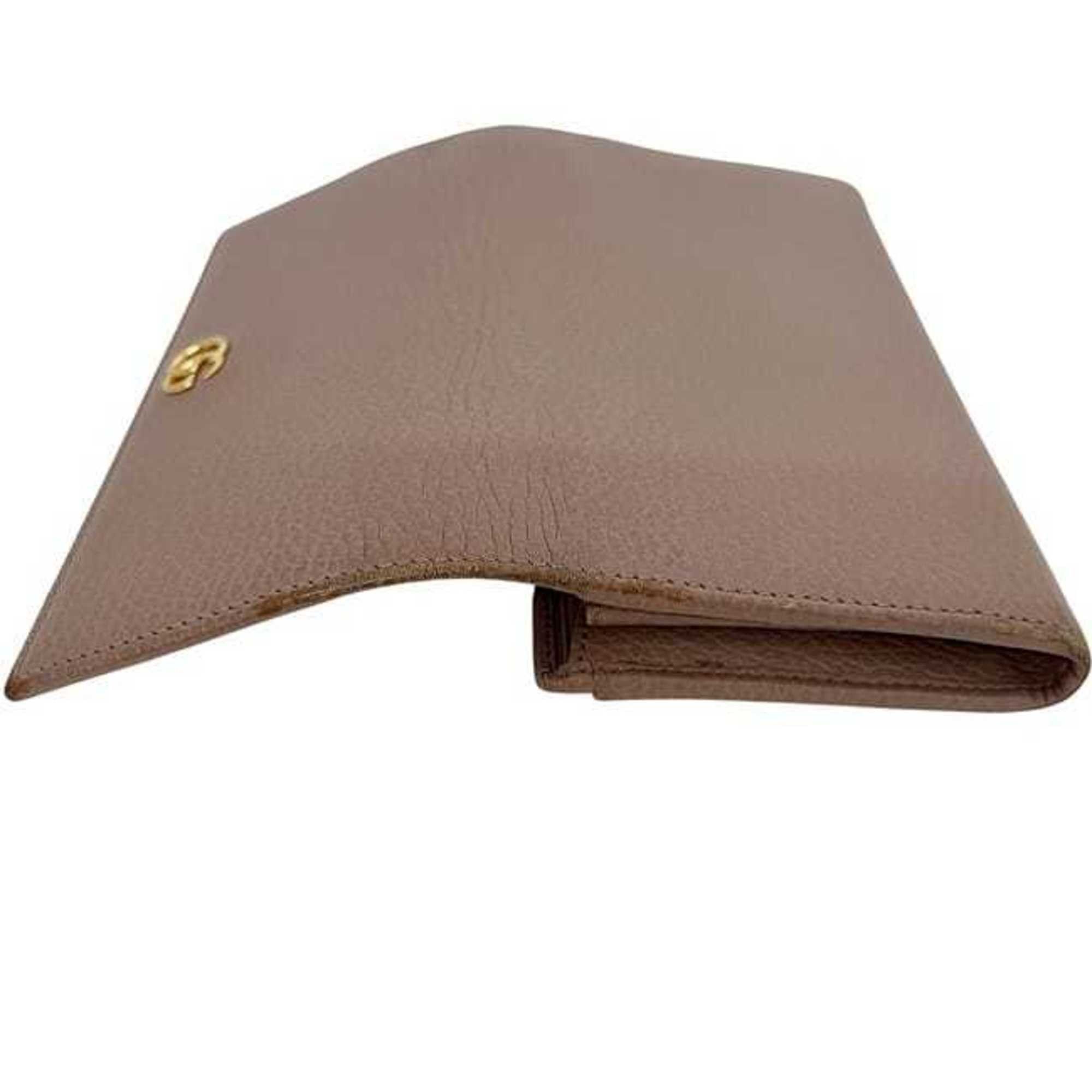 Gucci Gucci GG Bifold Long Wallet ec-24304 Pink Beige Marmont 456116 Leather 520981 GUCCI Men's and Women's Size ONE SIZE - 7 Thumbnail