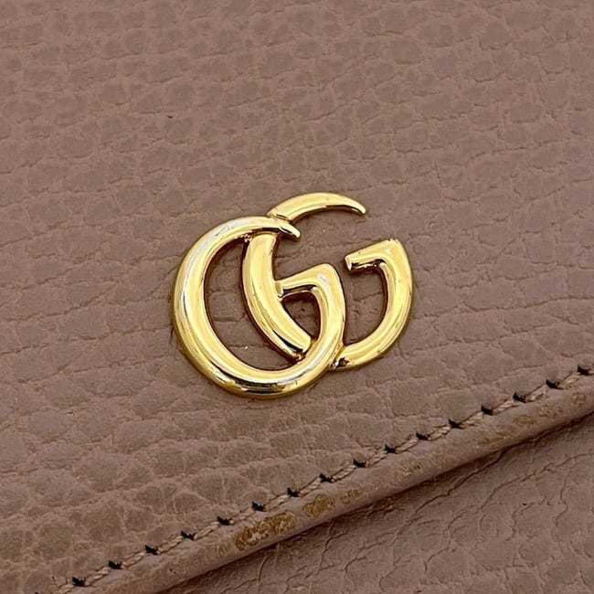 Gucci Gucci GG Bifold Long Wallet ec-24304 Pink Beige Marmont 456116 Leather 520981 GUCCI Men's and Women's Size ONE SIZE - 9 Thumbnail