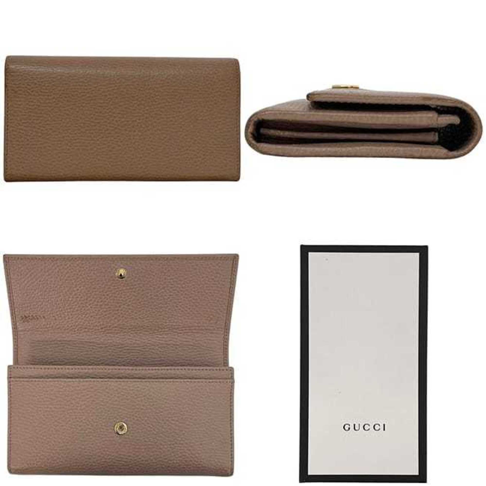 Gucci Gucci GG Bifold Long Wallet ec-24304 Pink Beige Marmont 456116 Leather 520981 GUCCI Men's and Women's Size ONE SIZE - 3 Thumbnail