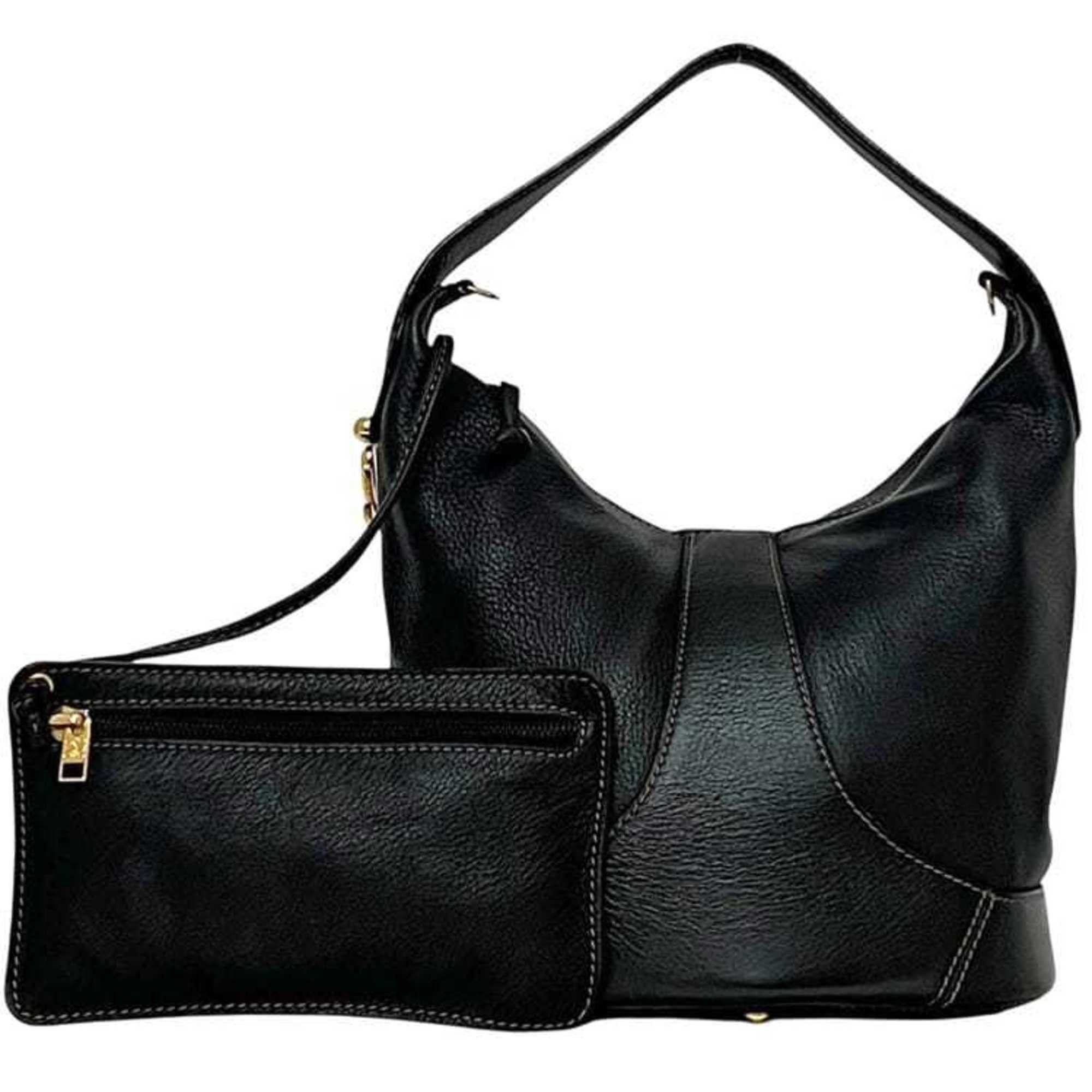Loewe handbag f-24362 Black Anton Leather L 26 LOEWE Women's
