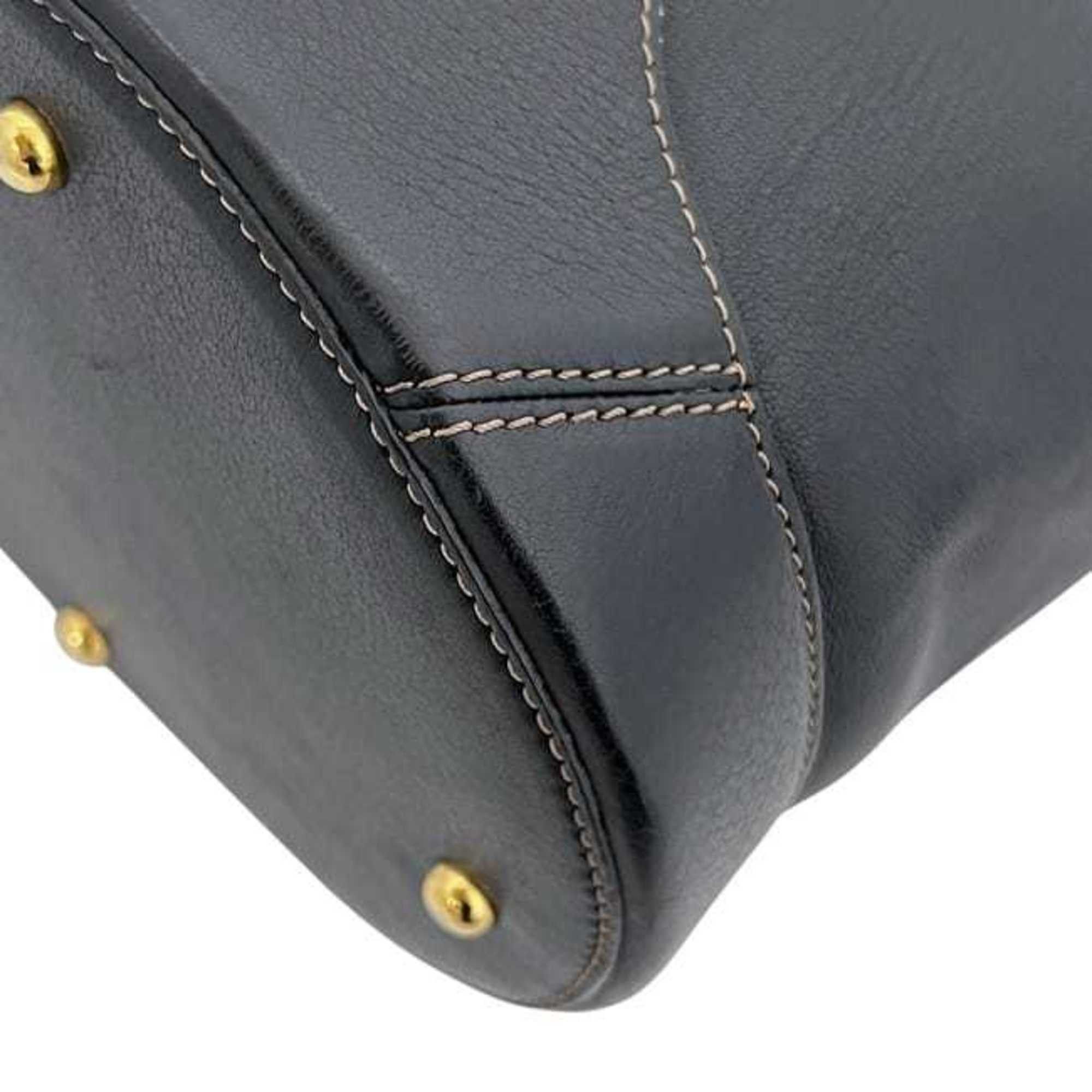 Loewe handbag f-24362 Black Anton Leather L 26 LOEWE Women's