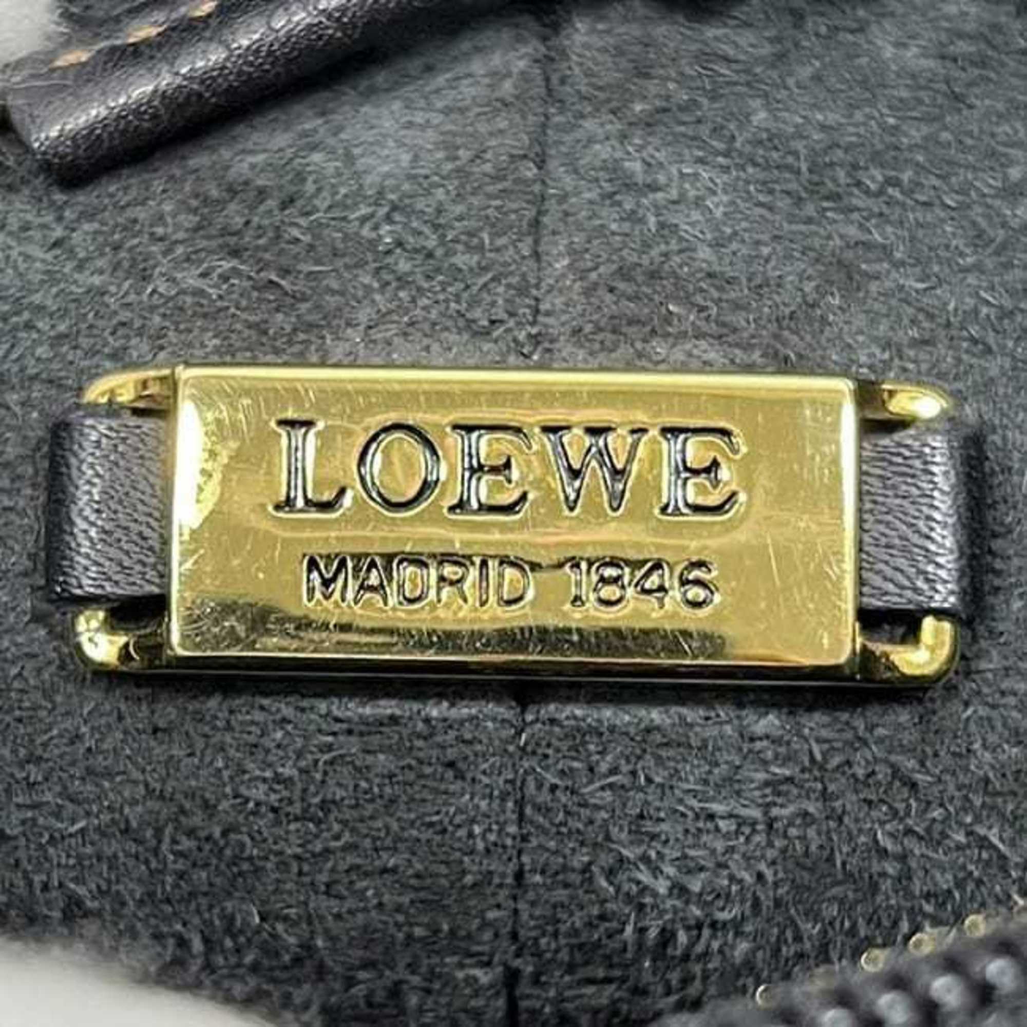 Loewe handbag f-24362 Black Anton Leather L 26 LOEWE Women's
