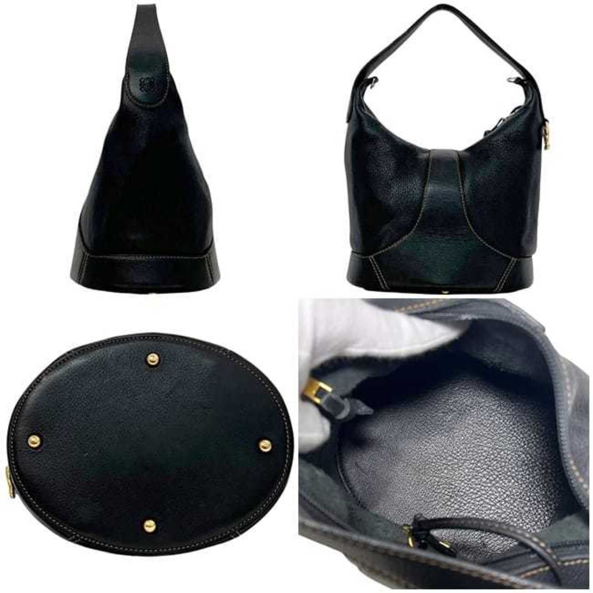 Loewe handbag f-24362 Black Anton Leather L 26 LOEWE Women's
