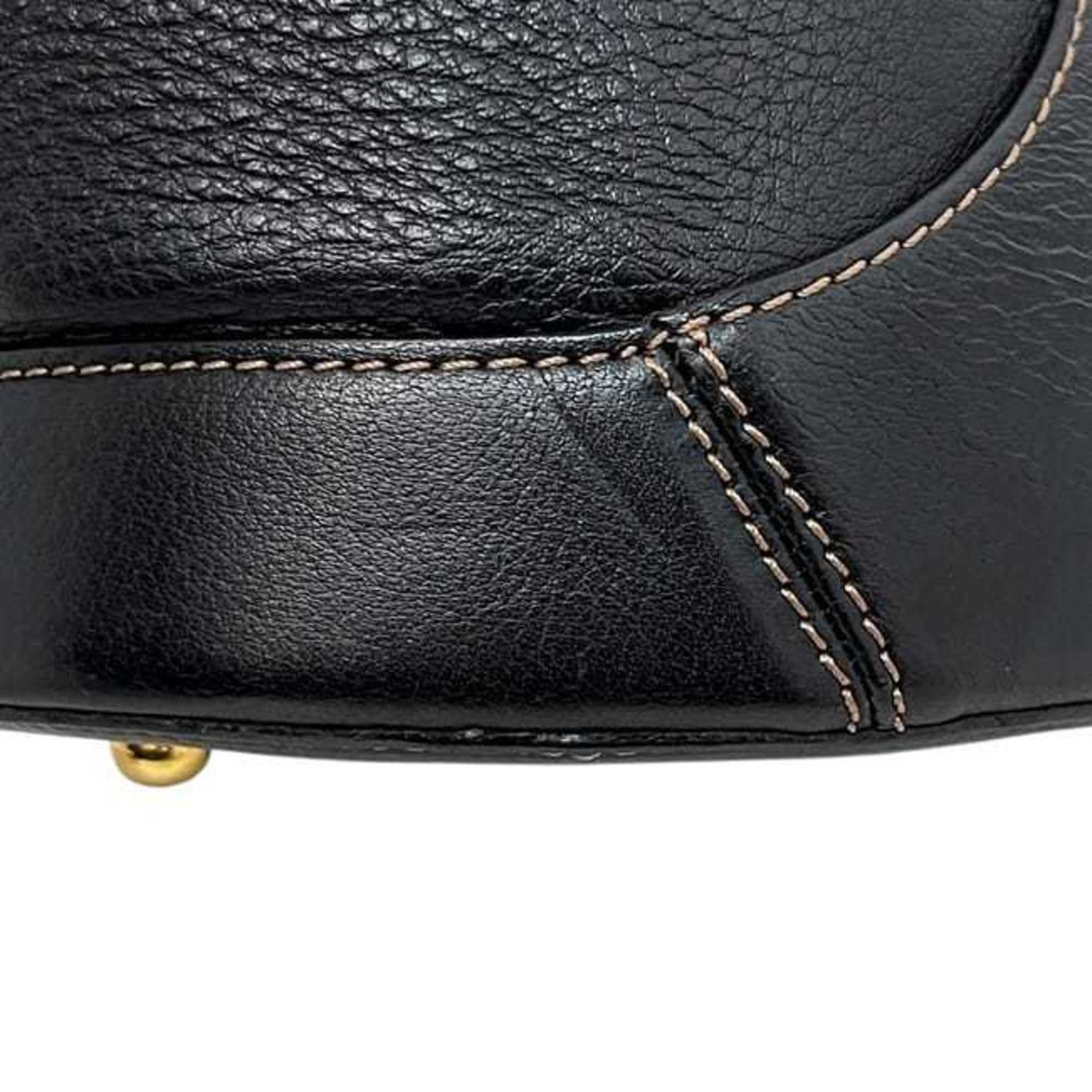 Loewe handbag f-24362 Black Anton Leather L 26 LOEWE Women's