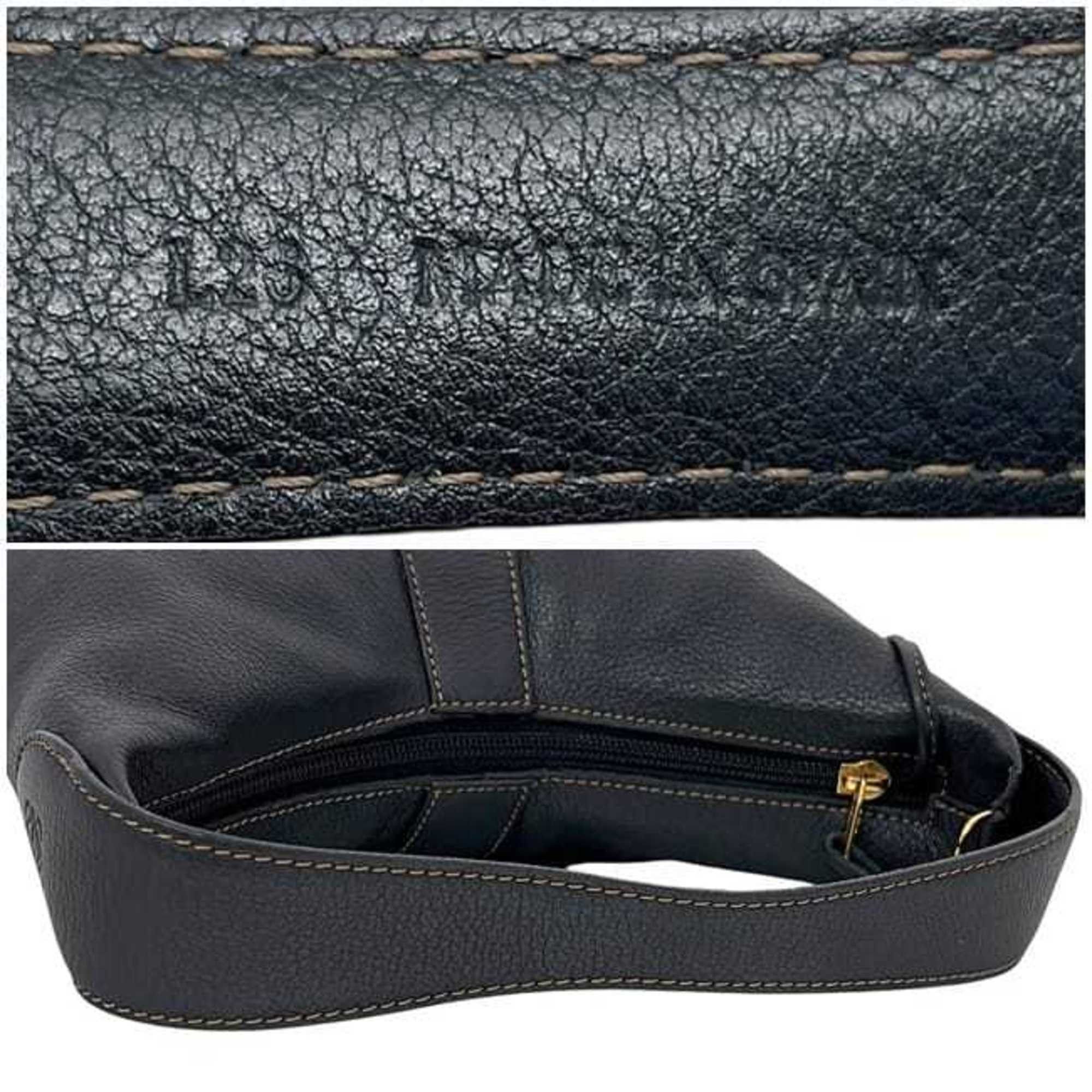 Loewe handbag f-24362 Black Anton Leather L 26 LOEWE Women's