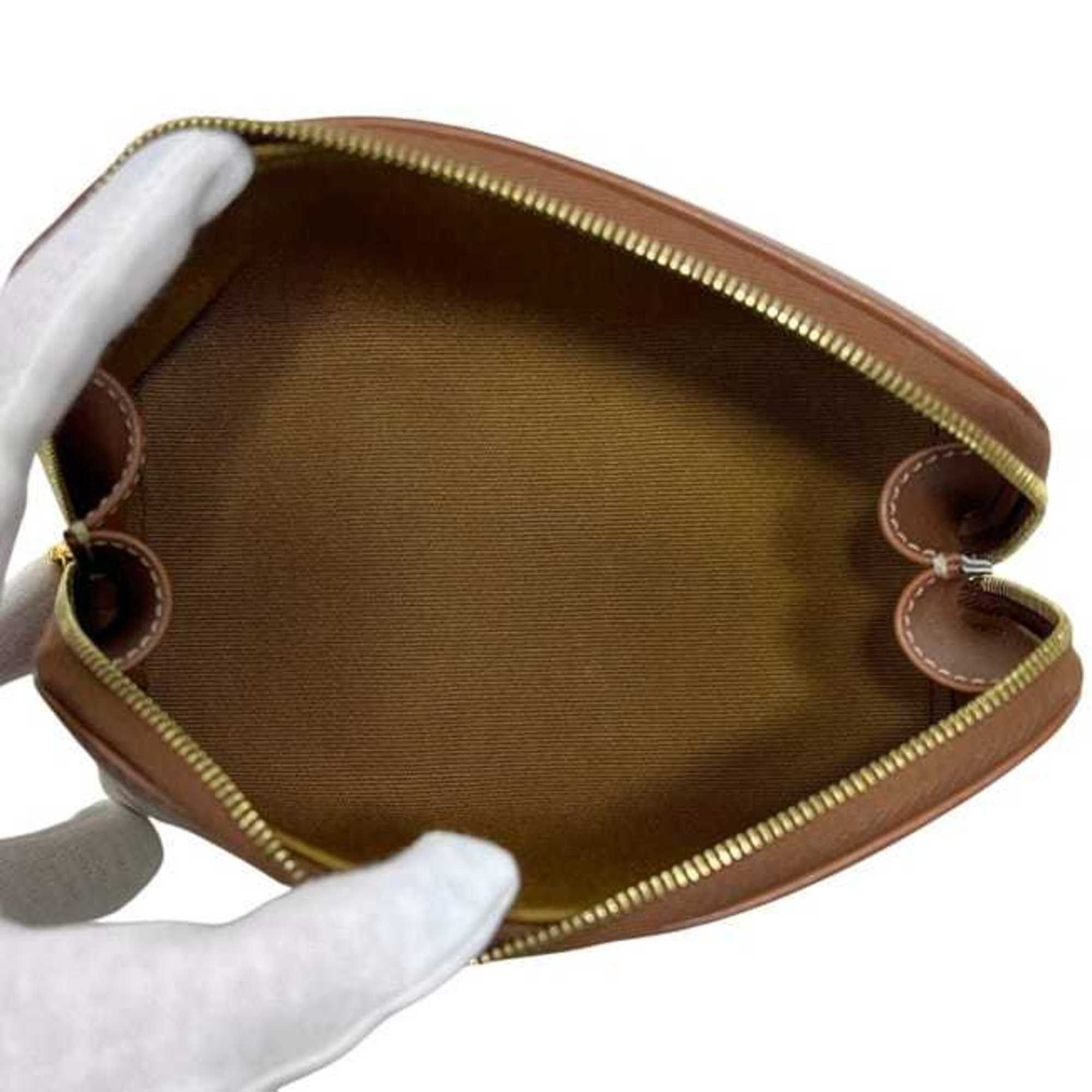 Celine Celine Mini Pouch f-24383 White/Brown Triomphe Print 4M1622CZJ PVC Leather W-IE-3274 Men's/Women's Size ONE SIZE - 8 Thumbnail