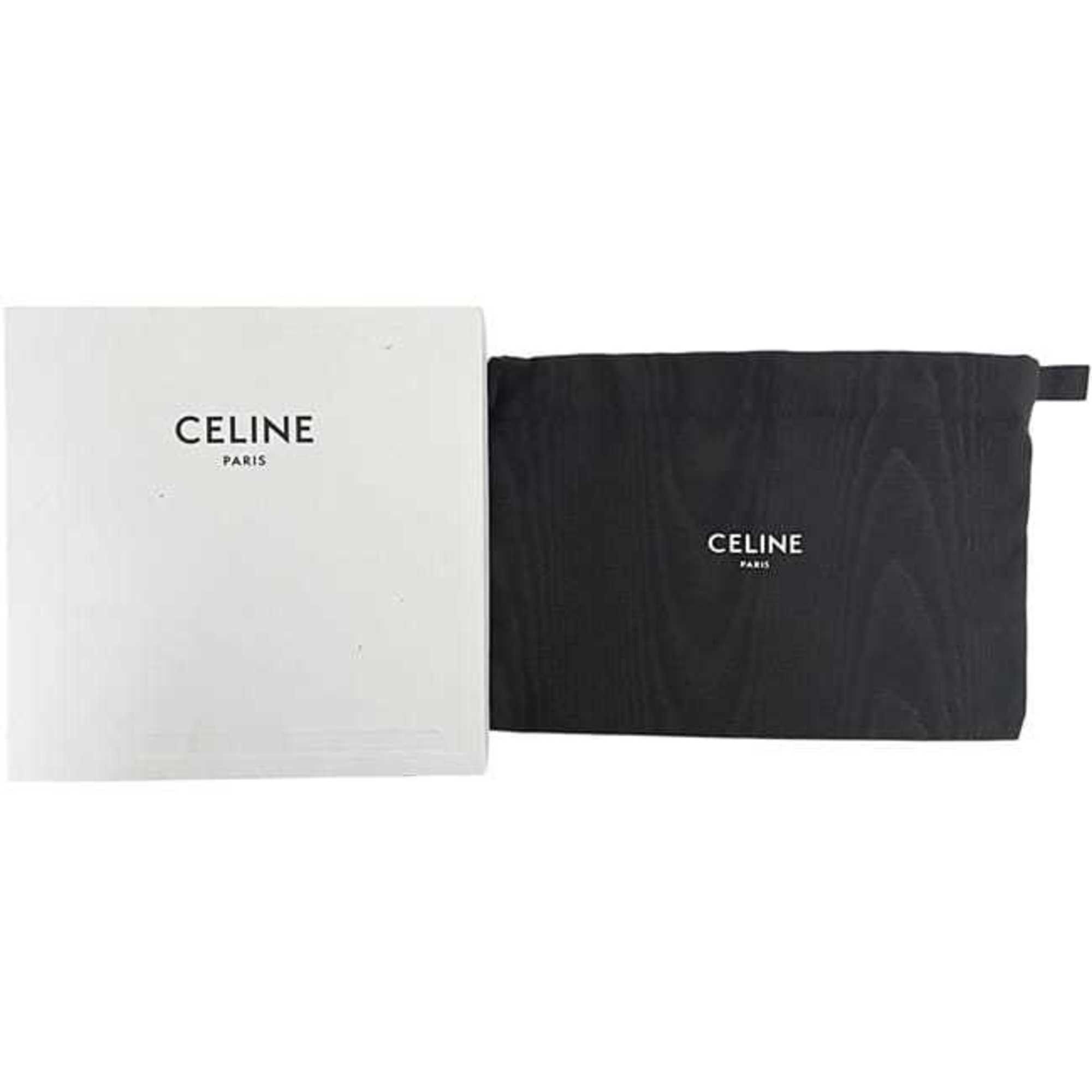 Celine Celine Mini Pouch f-24383 White/Brown Triomphe Print 4M1622CZJ PVC Leather W-IE-3274 Men's/Women's Size ONE SIZE - 10 Thumbnail