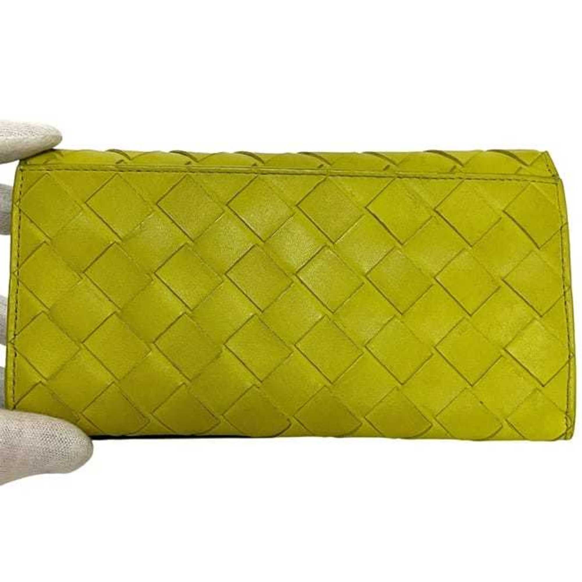Bottega Veneta Bottega Veneta Bifold Long Wallet ec-24435 Yellow Cassette 676593 Leather P02068570A BOTTEGA VENETA Braided Flap Men's Women's Size ONE SIZE - 11 Thumbnail