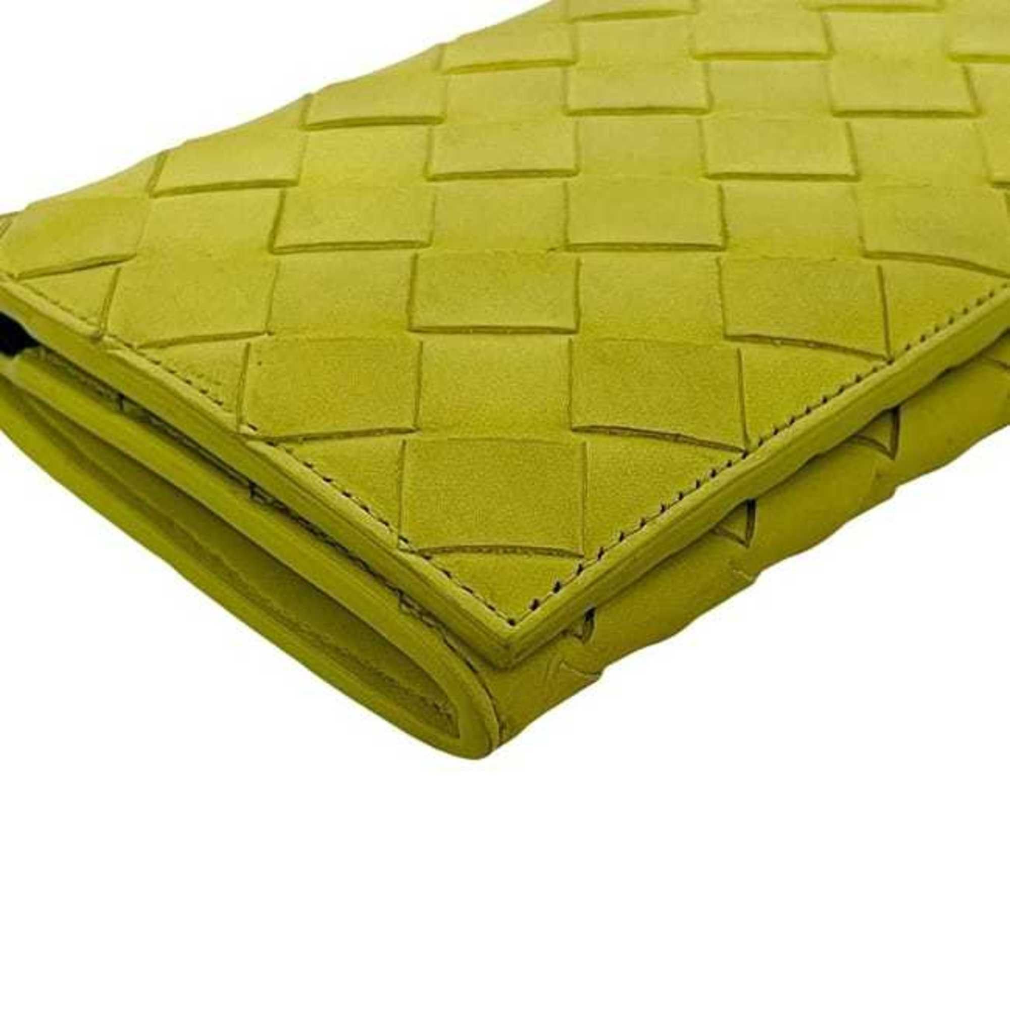 Bottega Veneta Bottega Veneta Bifold Long Wallet ec-24435 Yellow Cassette 676593 Leather P02068570A BOTTEGA VENETA Braided Flap Men's Women's Size ONE SIZE - 8 Thumbnail