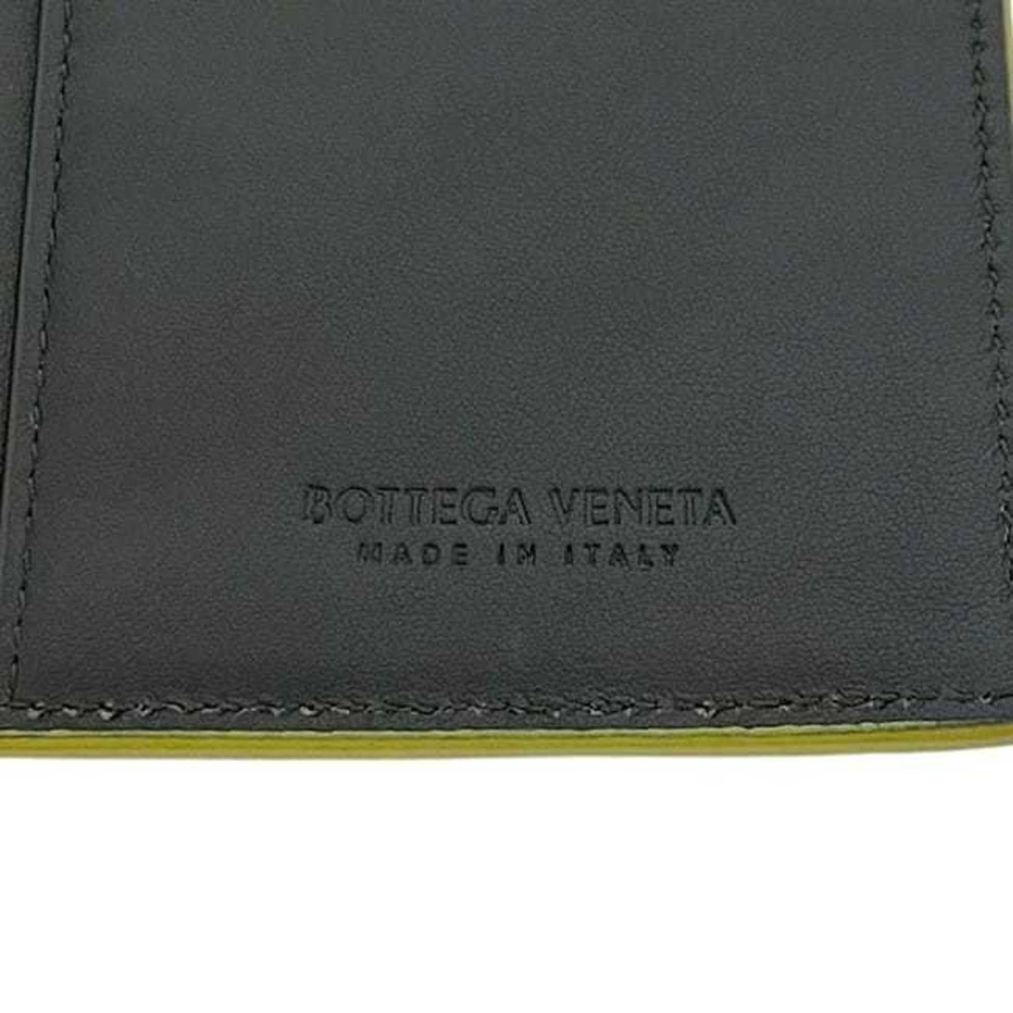 Bottega Veneta Bottega Veneta Bifold Long Wallet ec-24435 Yellow Cassette 676593 Leather P02068570A BOTTEGA VENETA Braided Flap Men's Women's Size ONE SIZE - 6 Thumbnail
