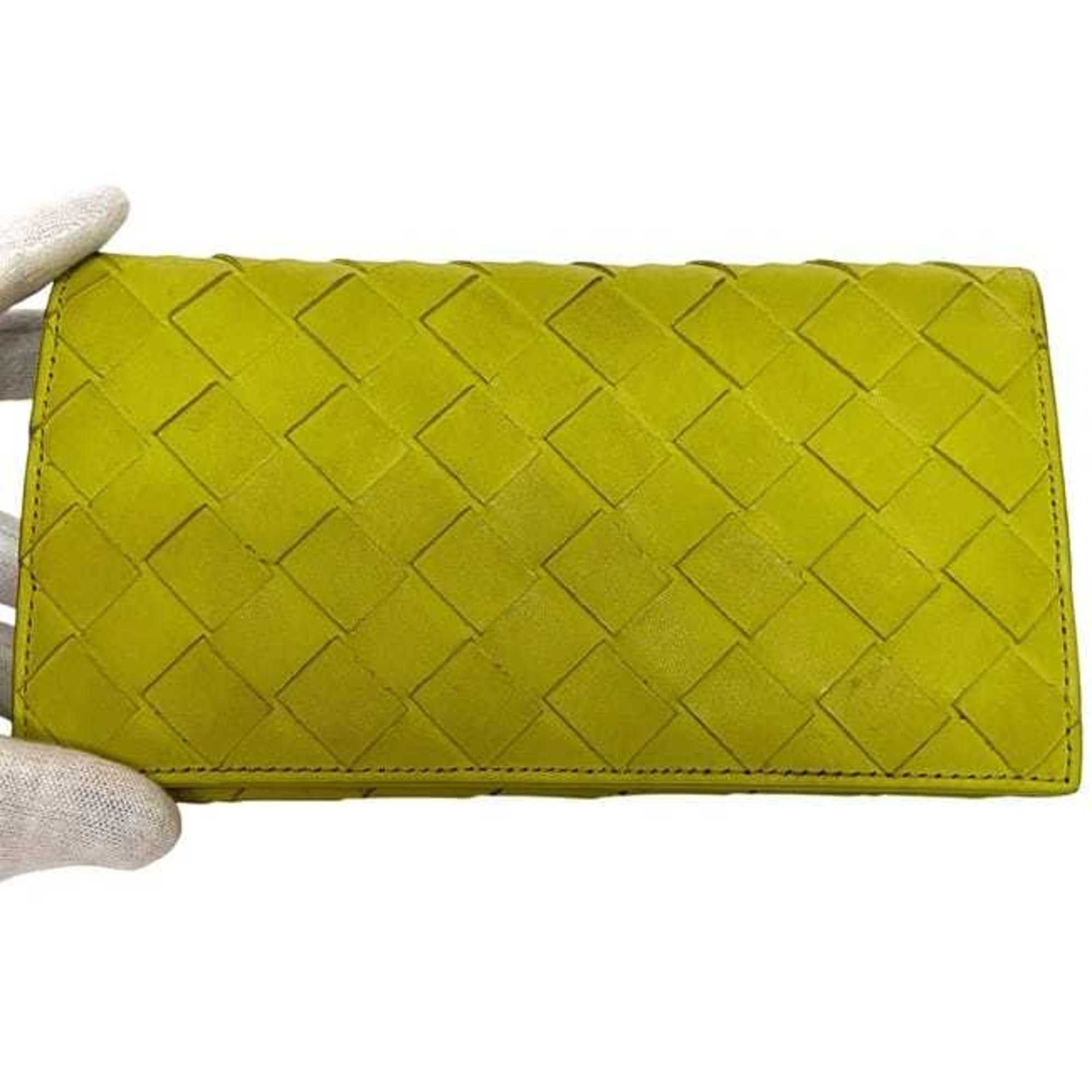 Bottega Veneta Bottega Veneta Bifold Long Wallet ec-24435 Yellow Cassette 676593 Leather P02068570A BOTTEGA VENETA Braided Flap Men's Women's Size ONE SIZE - 10 Thumbnail