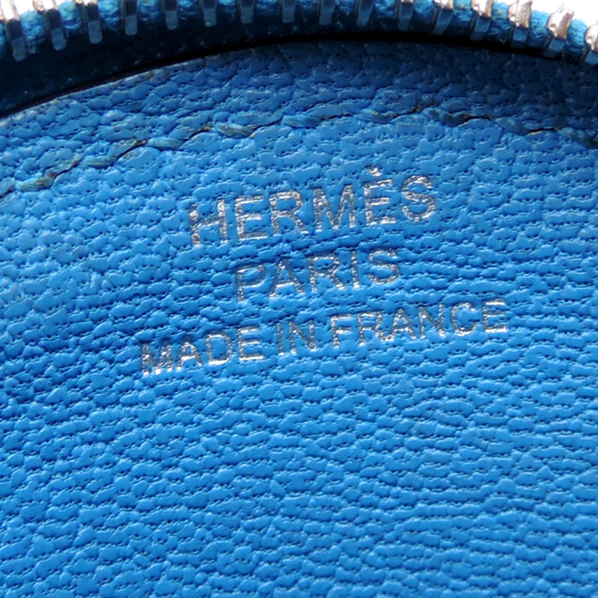 Hermes Hermes Hermès Chevre Coin Case, Blue, 2021, Silver Hardware with Z Stamp, Women's/Men's Size ONE SIZE - 6 Thumbnail
