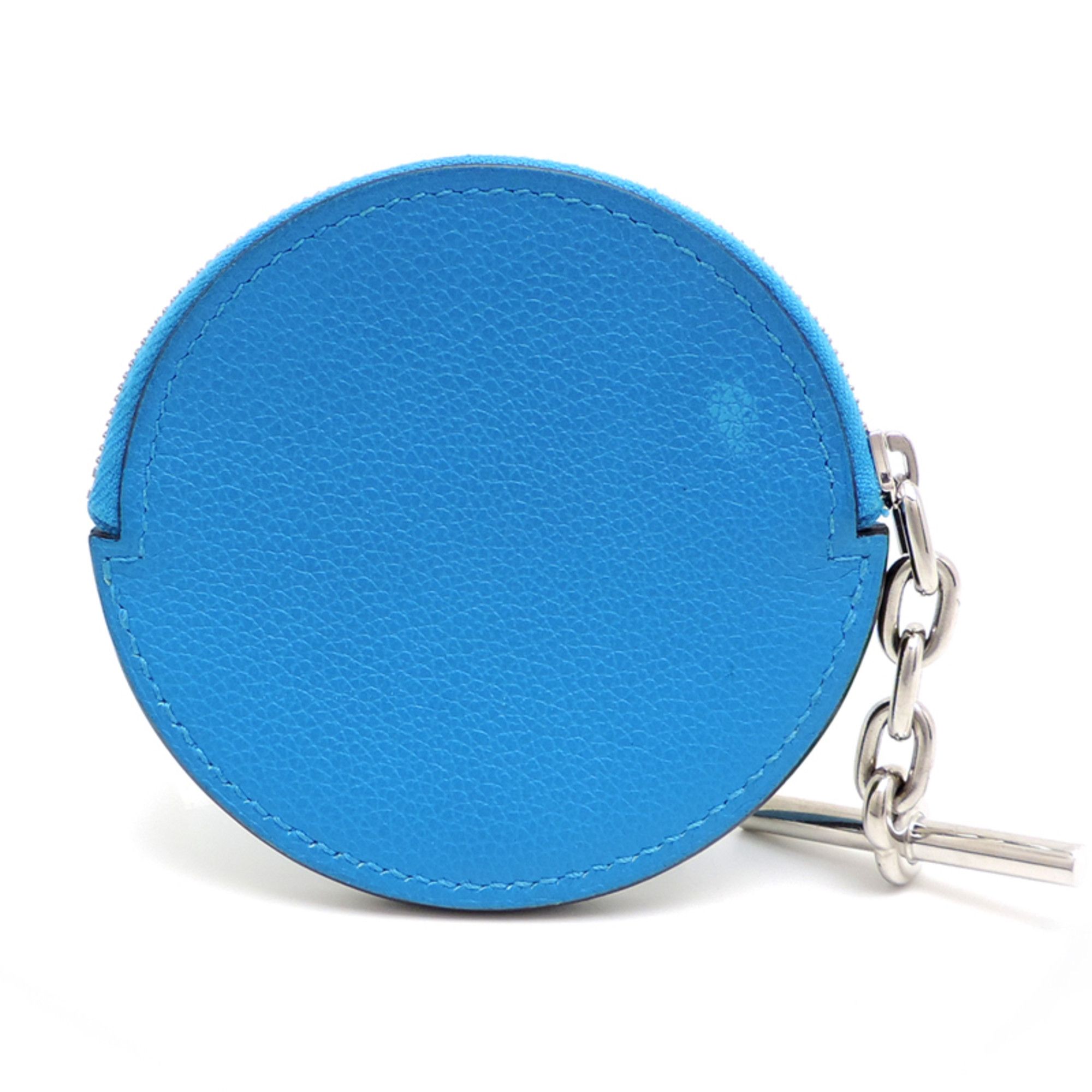 Hermes Hermes Hermès Chevre Coin Case, Blue, 2021, Silver Hardware with Z Stamp, Women's/Men's Size ONE SIZE - 2 Thumbnail