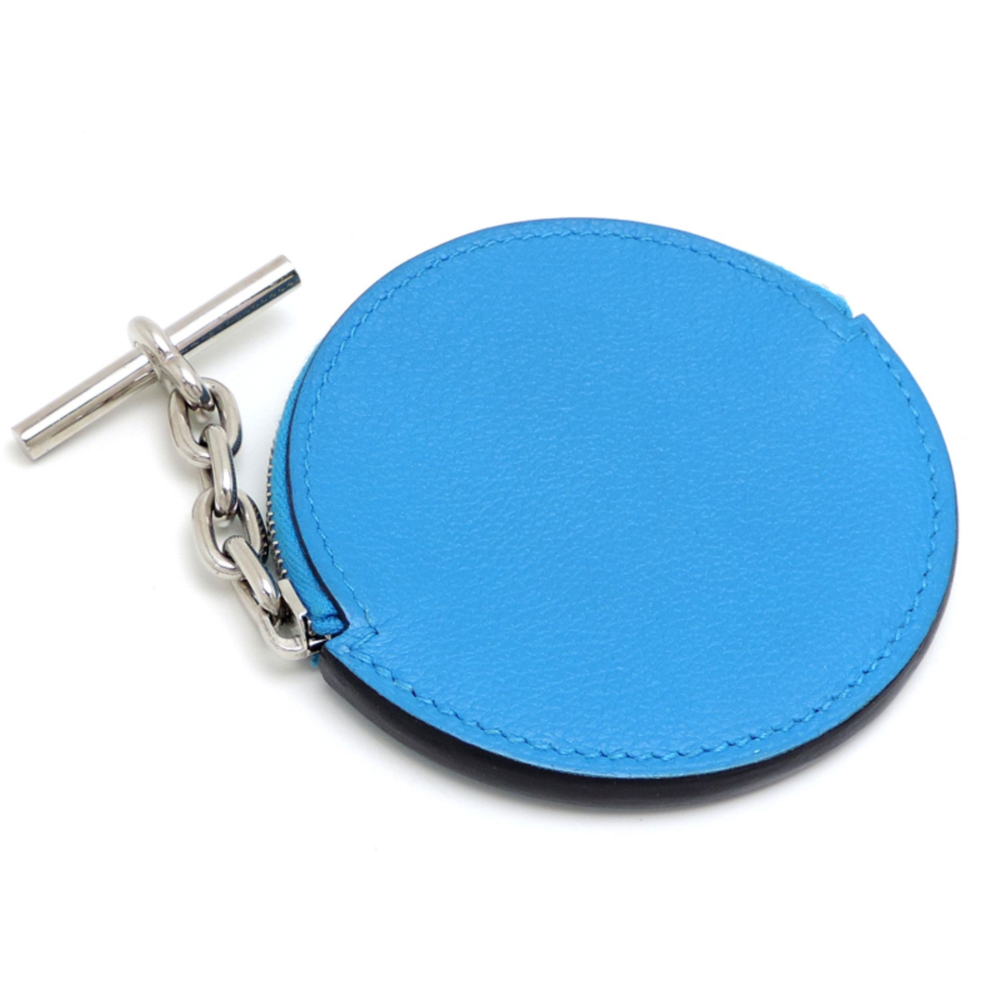 Hermes Hermes Hermès Chevre Coin Case, Blue, 2021, Silver Hardware with Z Stamp, Women's/Men's Size ONE SIZE - 3 Thumbnail