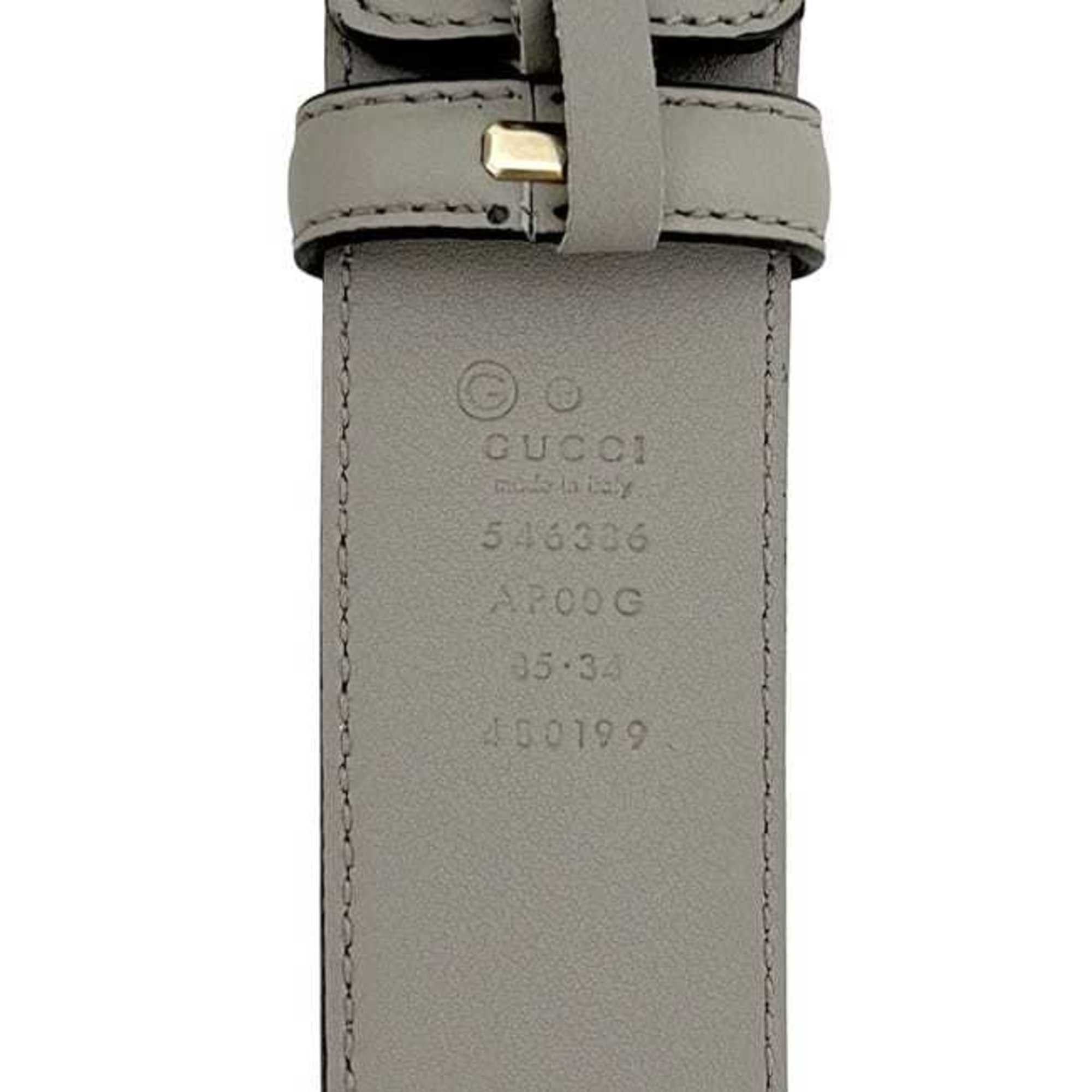Gucci Gucci Belt ec-24406 Gray Interlocking 546386 AP00G 85 34 480199 Waist 90cm Leather GUCCI GG Buckle Men's Women's Size ONE SIZE - 11 Thumbnail
