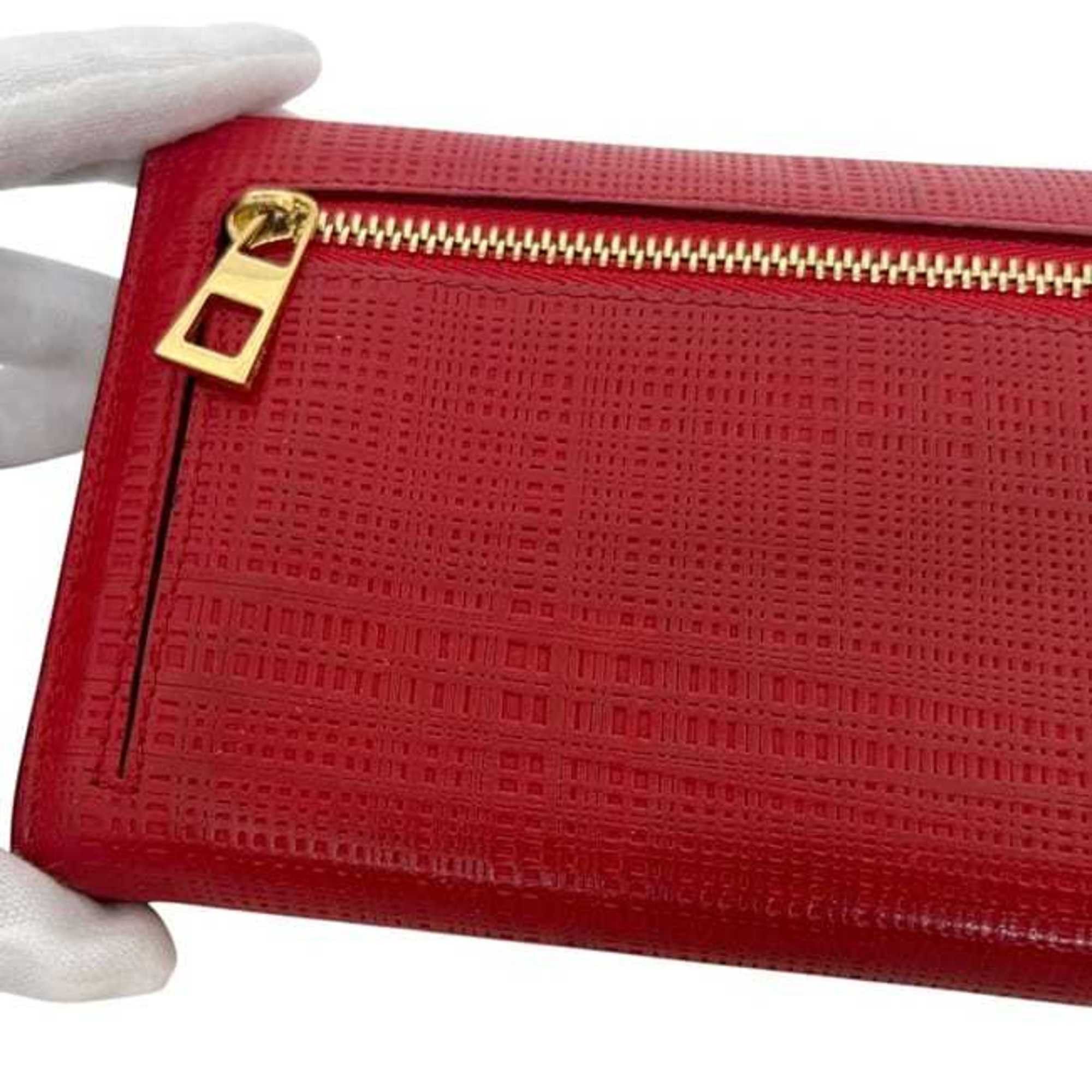 Loewe Loewe bifold long wallet ec-24326 red linen and leather 10188K98 061509 LOEWE for men women with anagram print Size ONE SIZE - 10 Thumbnail