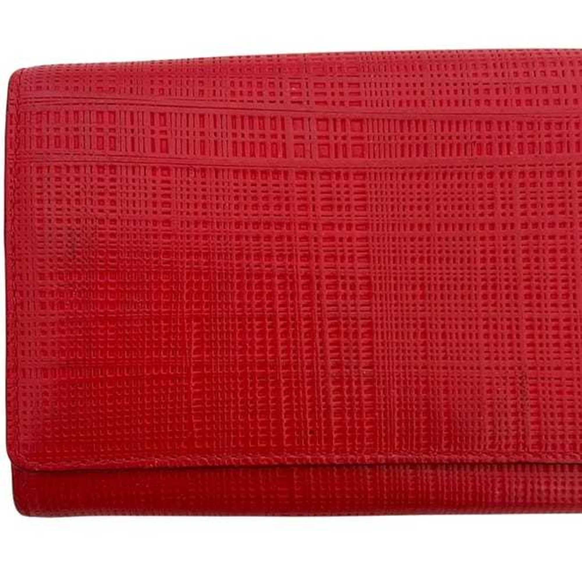 Loewe Loewe bifold long wallet ec-24326 red linen and leather 10188K98 061509 LOEWE for men women with anagram print Size ONE SIZE - 9 Thumbnail