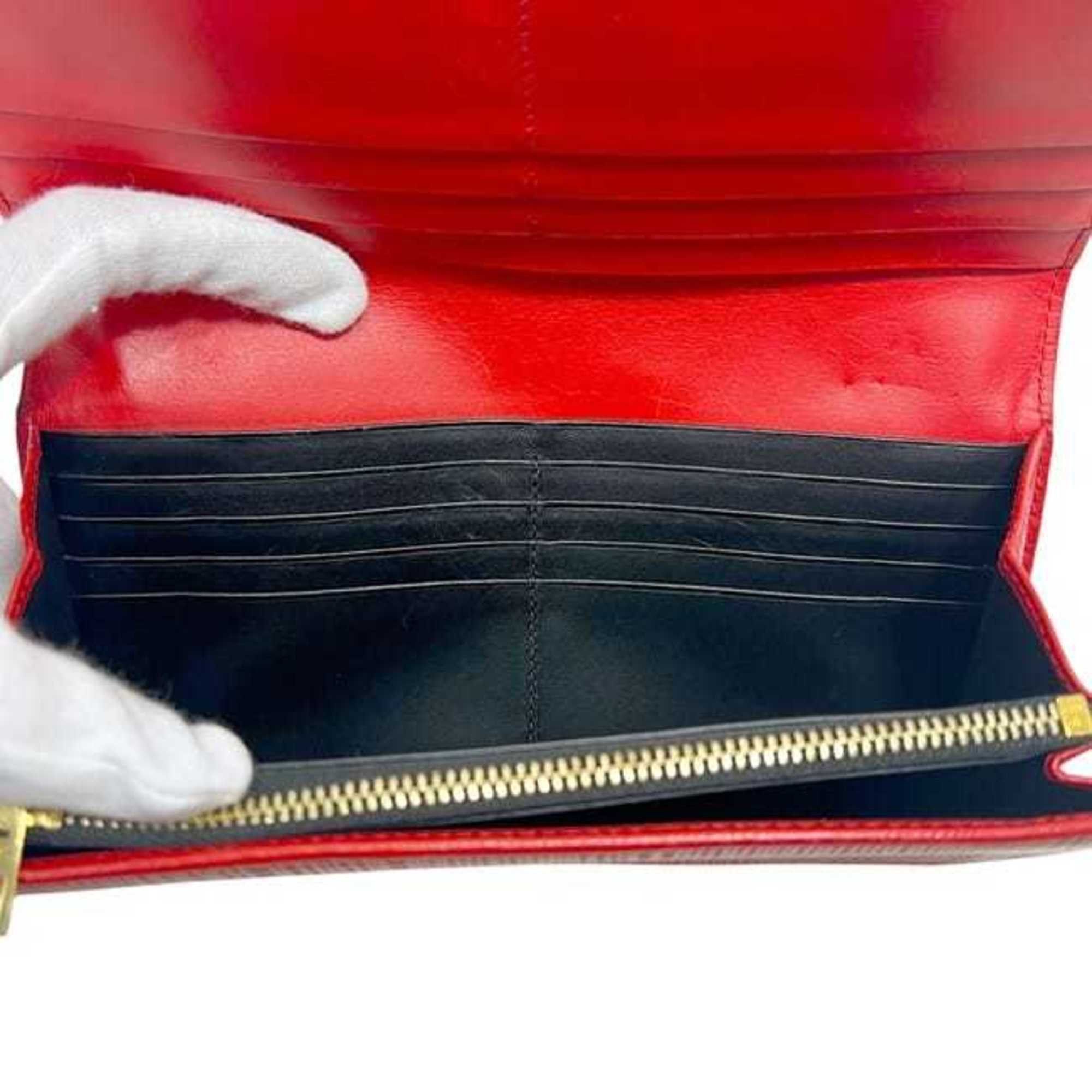 Loewe Loewe bifold long wallet ec-24326 red linen and leather 10188K98 061509 LOEWE for men women with anagram print Size ONE SIZE - 5 Thumbnail
