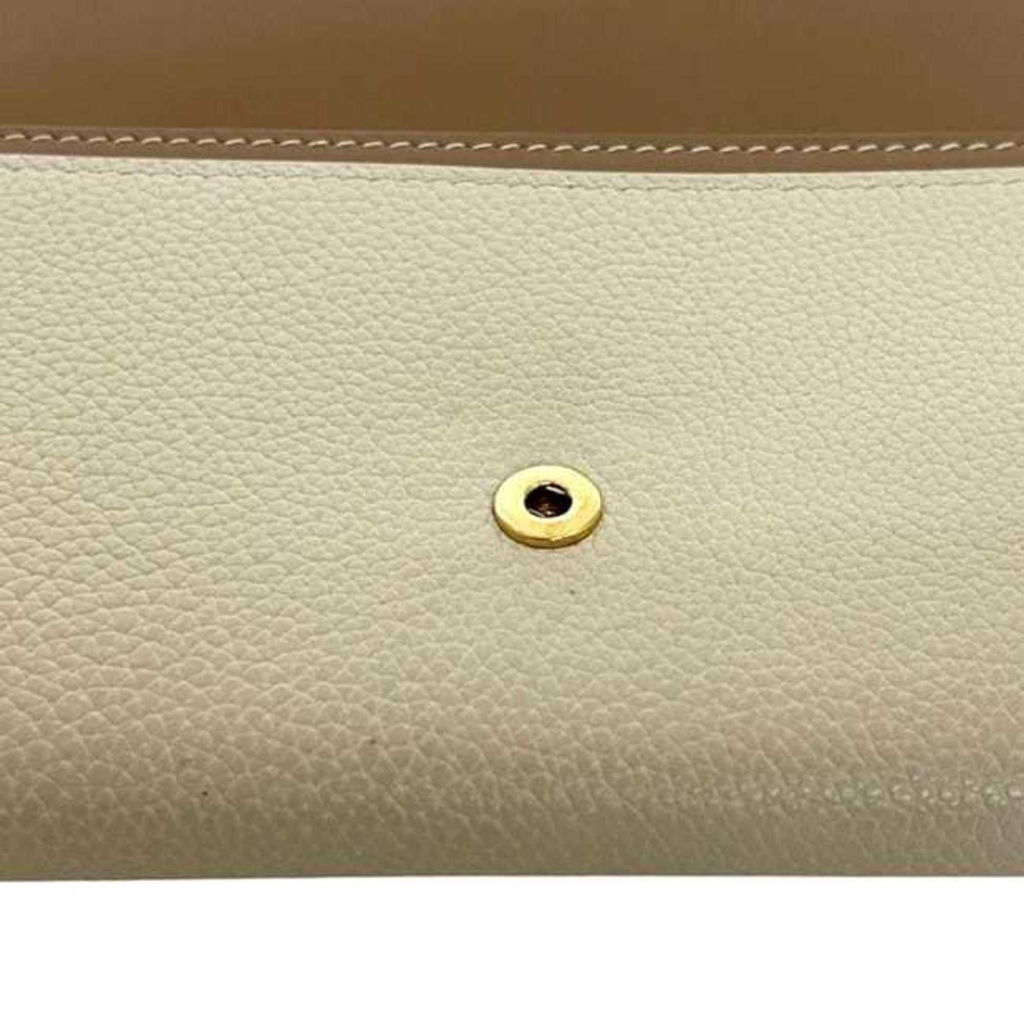 Burberry Burberry bifold long wallet f-24432 beige brown TB 8059622 1 leather BURBERRY two-tone men's women's Size ONE SIZE - 8 Thumbnail