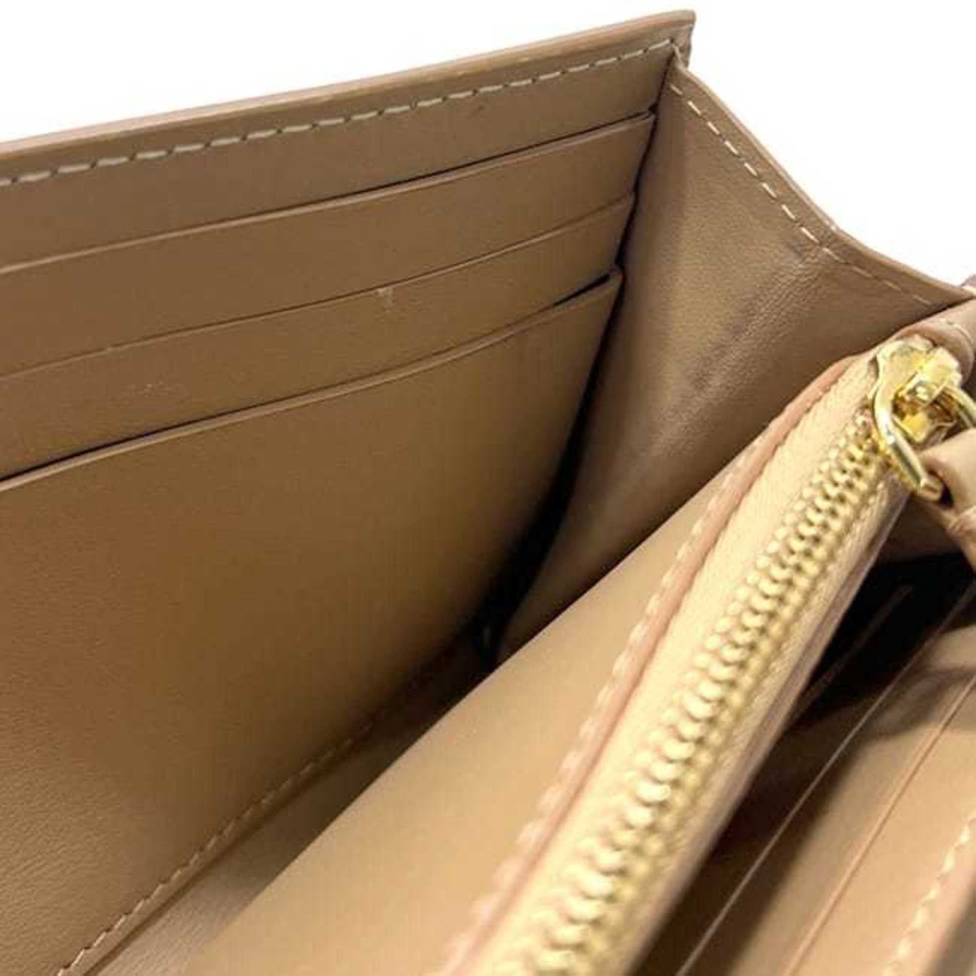Burberry Burberry bifold long wallet f-24432 beige brown TB 8059622 1 leather BURBERRY two-tone men's women's Size ONE SIZE - 6 Thumbnail