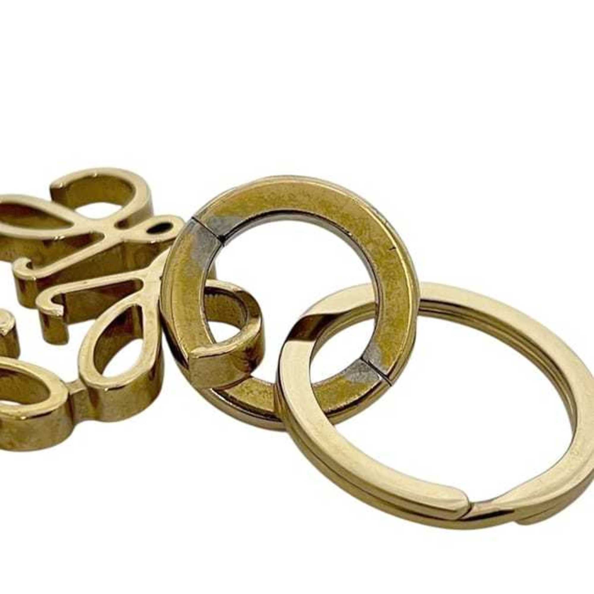 Loewe Loewe Key Ring f-24407 Gold Anagram 111.29.203 Metal LOEWE Charm Bag GP Men's Women's Keychain Size ONE SIZE - 7 Thumbnail