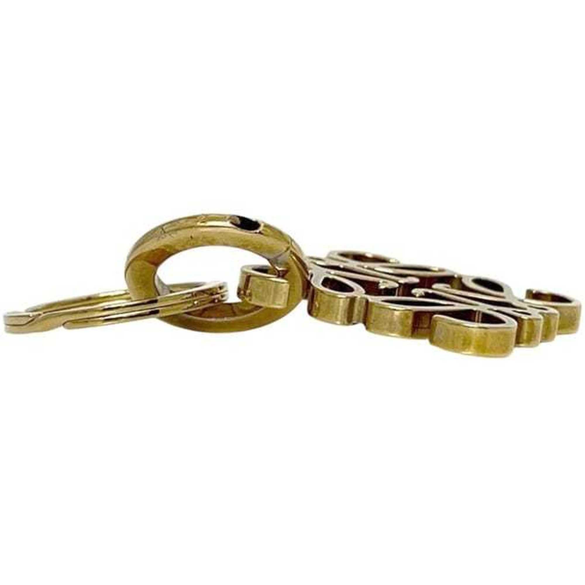 Loewe Loewe Key Ring f-24407 Gold Anagram 111.29.203 Metal LOEWE Charm Bag GP Men's Women's Keychain Size ONE SIZE - 3 Thumbnail