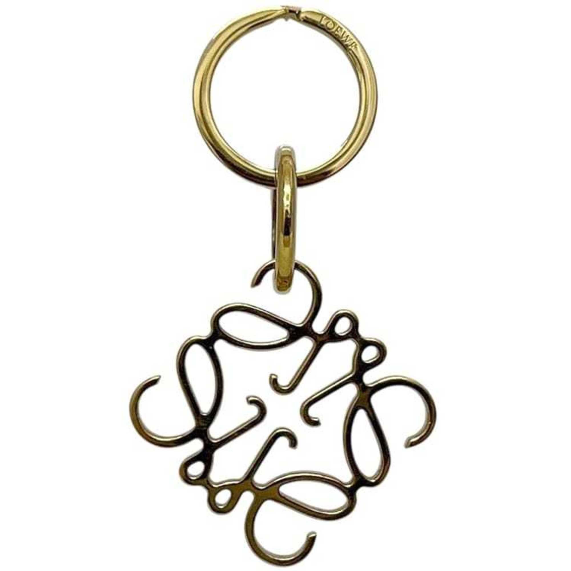 Loewe Loewe Key Ring f-24407 Gold Anagram 111.29.203 Metal LOEWE Charm Bag GP Men's Women's Keychain Size ONE SIZE - 2 Thumbnail