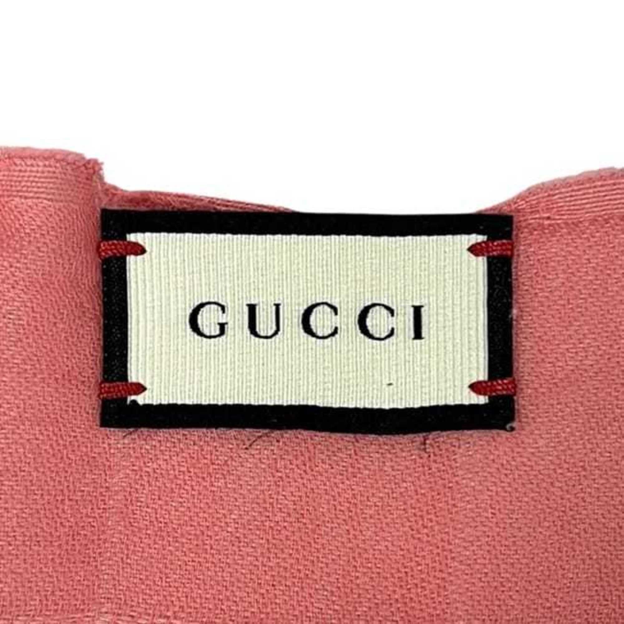 Gucci Gucci Stole ec-24405 Pink 508027 411177 Cotton 3G105 GUCCI Scarf Shawl Men's Women's GG Size ONE SIZE - 5 Thumbnail