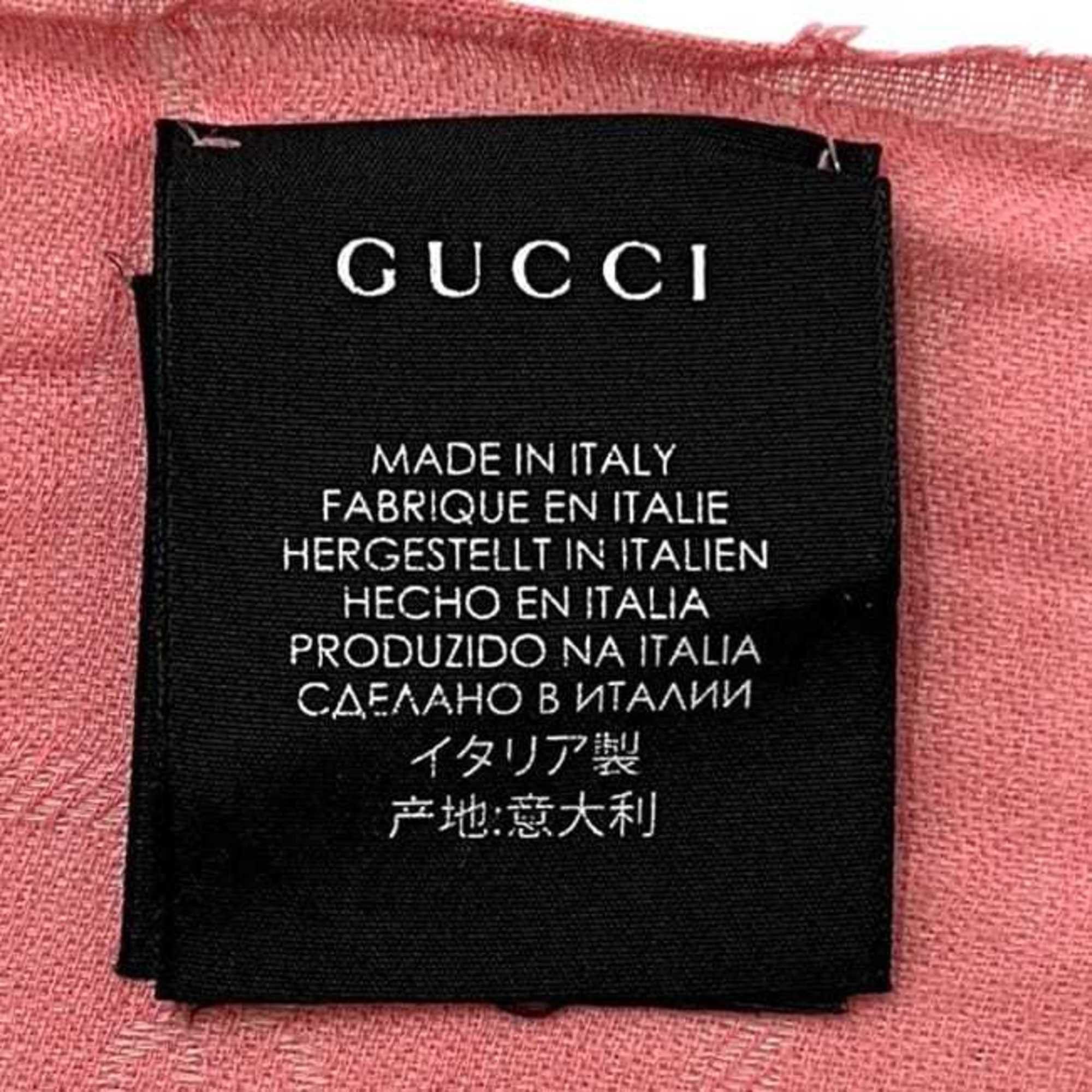 Gucci Gucci Stole ec-24405 Pink 508027 411177 Cotton 3G105 GUCCI Scarf Shawl Men's Women's GG Size ONE SIZE - 7 Thumbnail