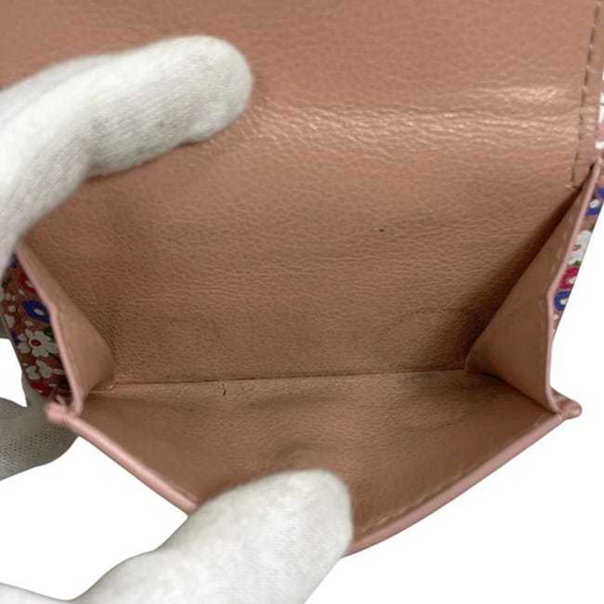 Miu Miu Miu Miu Miu Tri-fold Wallet ec-24412 Pink 5MH021 Leather 262 Flower Compact Mini Women's Size ONE SIZE - 9 Thumbnail