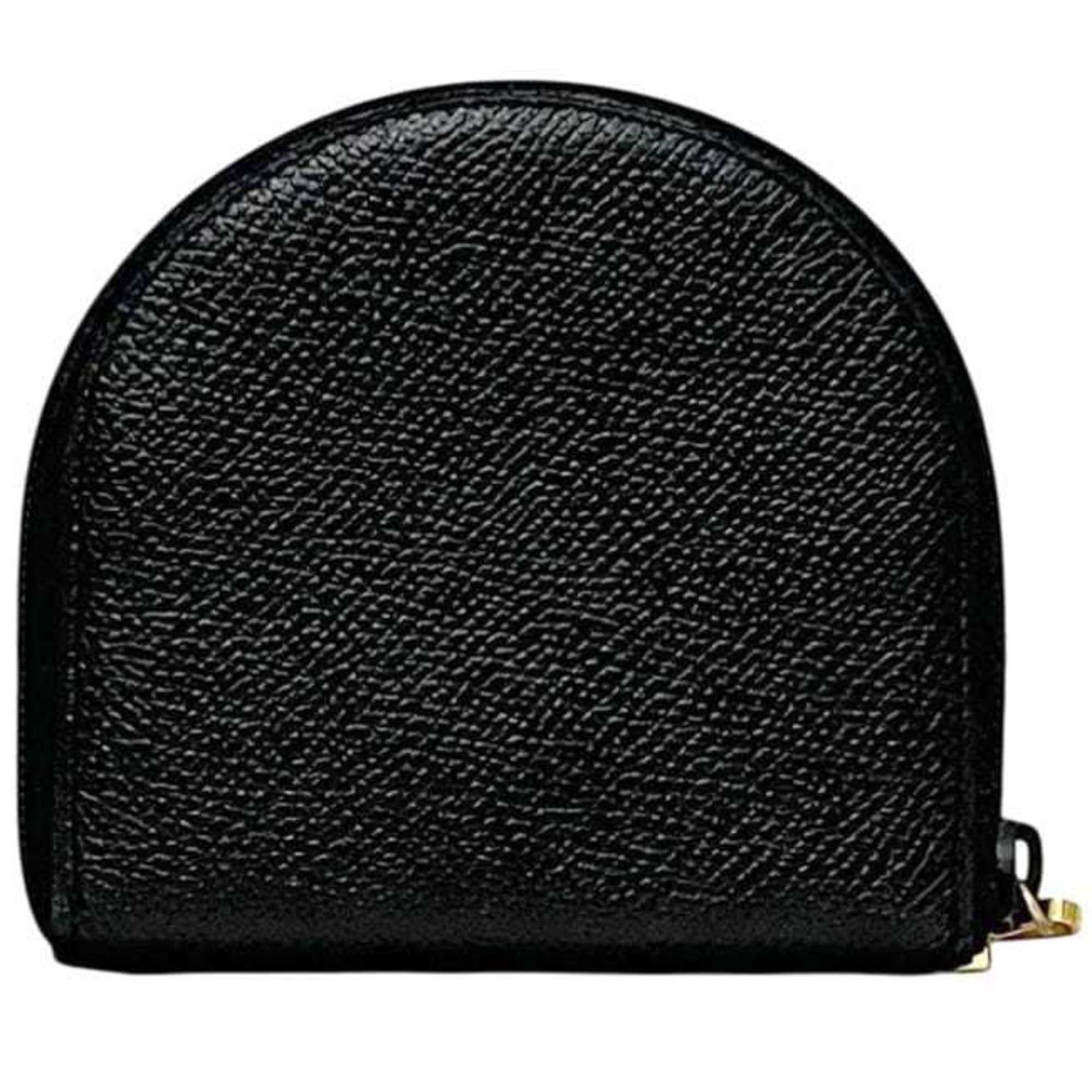 Yves Saint Laurent Yves Saint Laurent Coin Case ec-24317 Black Leather Studded Purse YVES SAINT LAURENT Y Compact Mini Wallet for Men and Women Grained Size ONE SIZE - 3 Thumbnail
