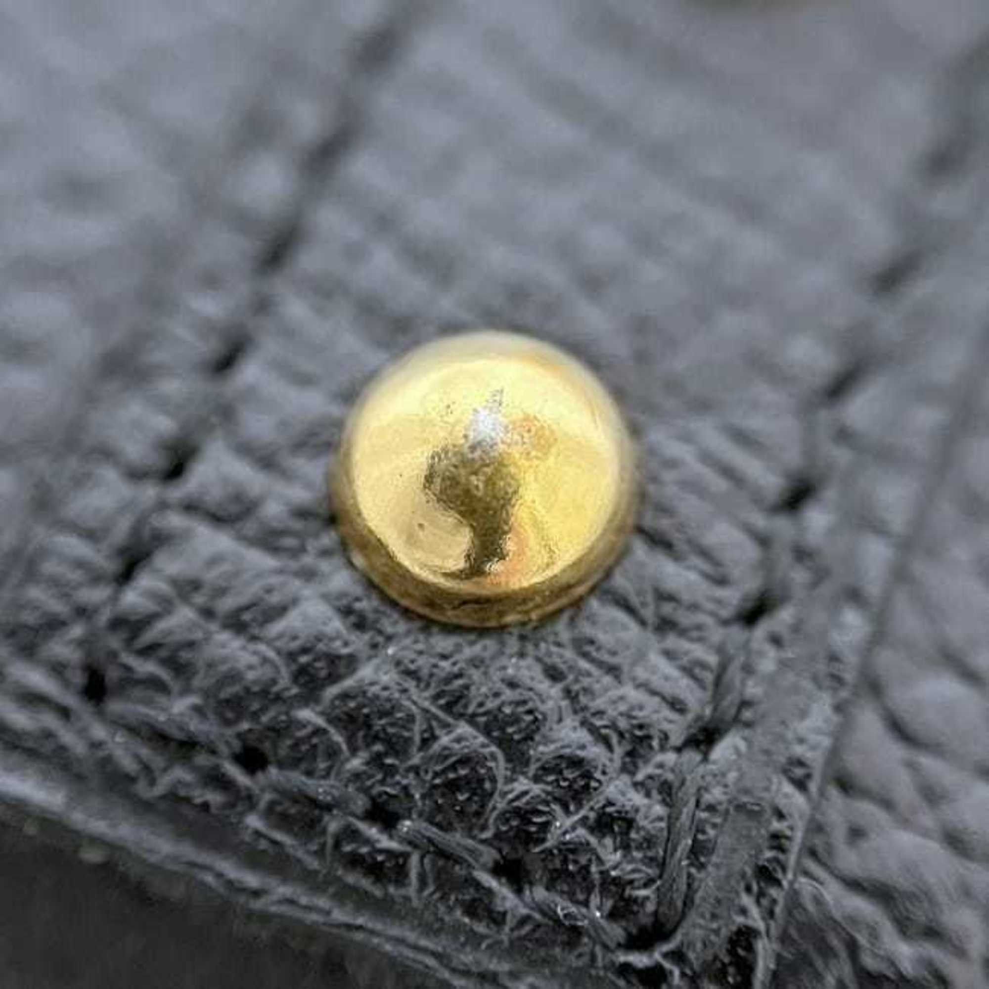 Yves Saint Laurent Yves Saint Laurent Coin Case ec-24317 Black Leather Studded Purse YVES SAINT LAURENT Y Compact Mini Wallet for Men and Women Grained Size ONE SIZE - 10 Thumbnail