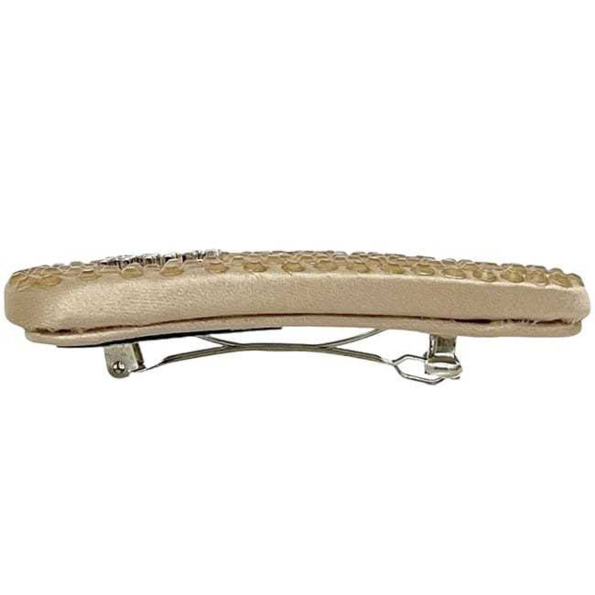 Miu Miu Miu Miu Miu Barrette f-24386 Beige SABBIA STARLIGHT 5IF092 2DDK F0036 Satin Stone Hair Clip Rhinestone Women's Size ONE SIZE - 4 Thumbnail