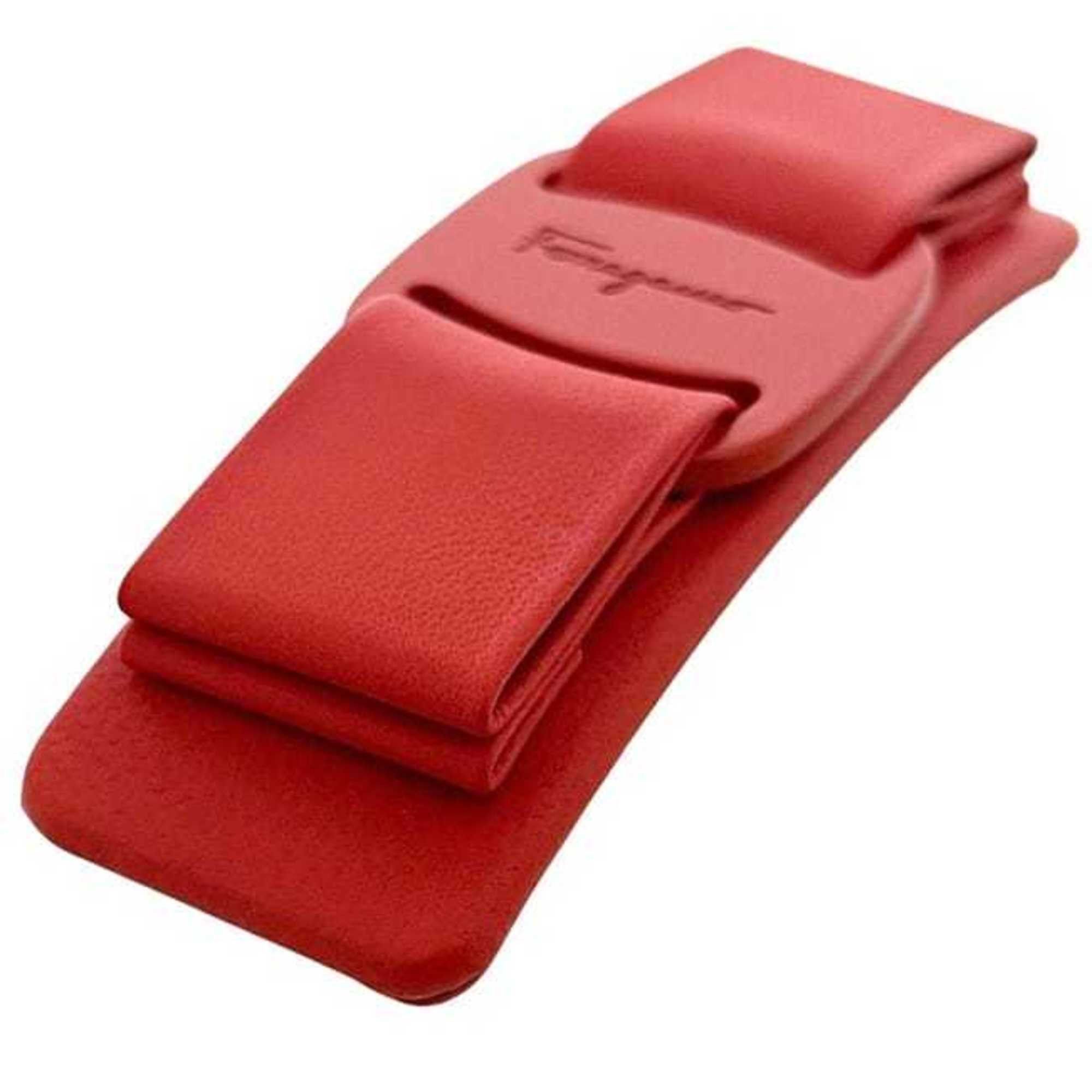Salvatore Ferragamo Salvatore Ferragamo Barrette f-24329 Red Vara 34 7597/003 Leather Ribbon Hairpin Women's Clip Full Size ONE SIZE - 7 Thumbnail