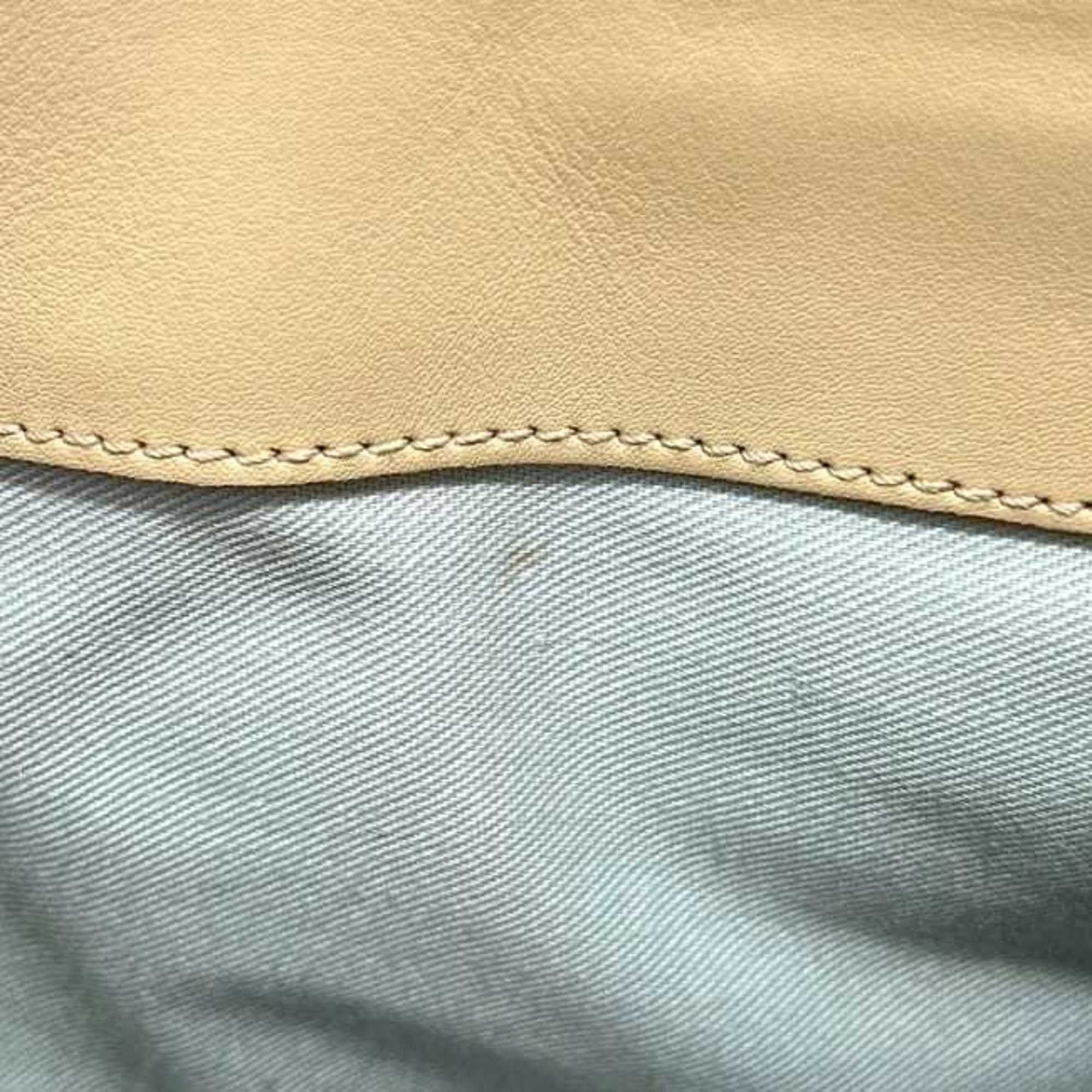 Salvatore Ferragamo Salvatore Ferragamo handbag ec-24374 beige Gancini DY-21 leather 4301 tote bag for women Size ONE SIZE - 6 Thumbnail
