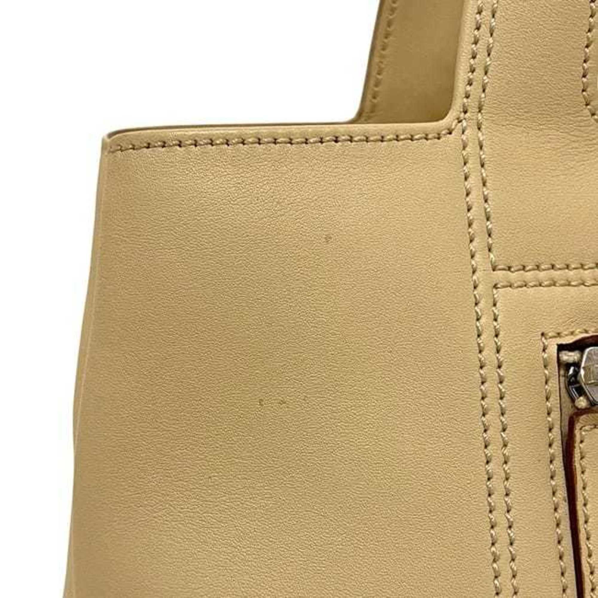 Salvatore Ferragamo Salvatore Ferragamo handbag ec-24374 beige Gancini DY-21 leather 4301 tote bag for women Size ONE SIZE - 11 Thumbnail