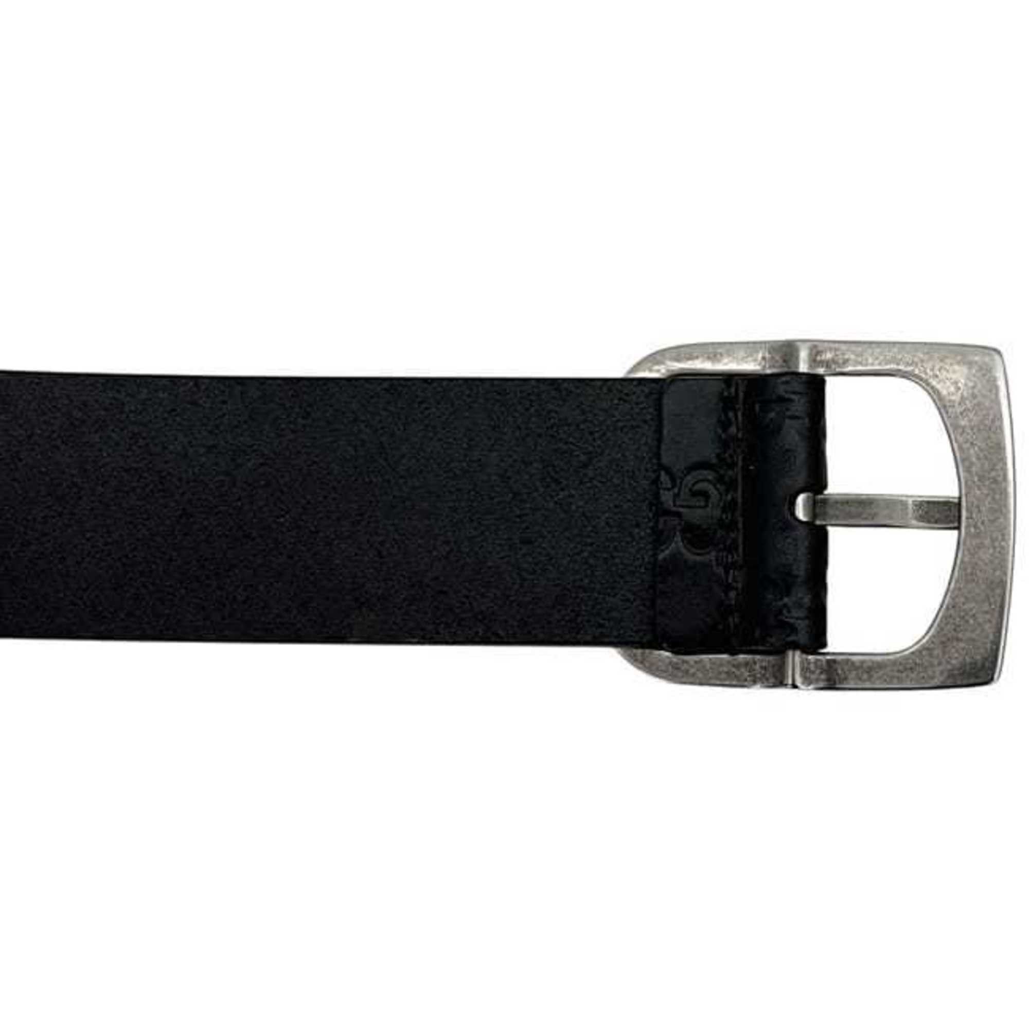 Gucci Gucci belt ec-24402 black striped 211362 479610 90 36 waist 90cm leather GUCCI GG embossed men's women's Size ONE SIZE - 7 Thumbnail