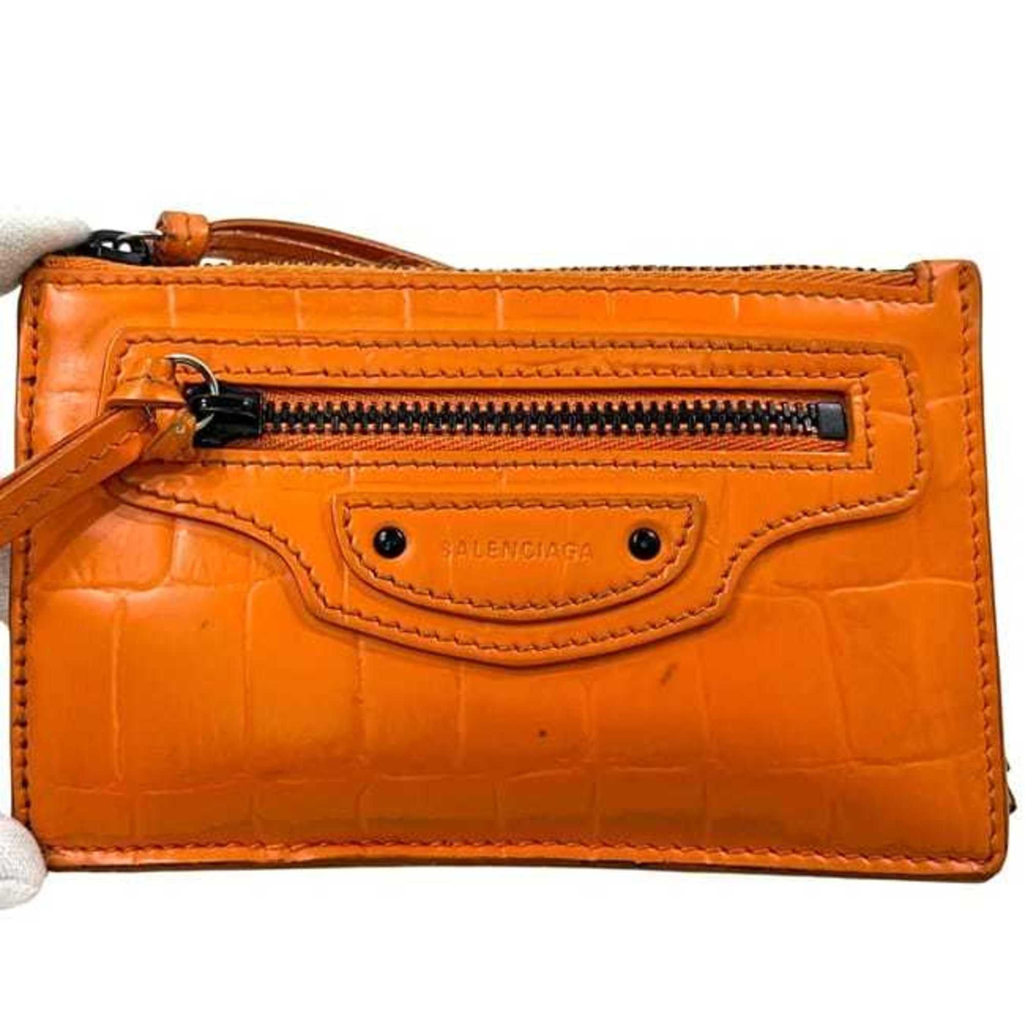 Balenciaga Balenciaga Neo Classic Coin Case ec-24249 Orange 640110 Leather Purse 7507 U 568148 BALENCIAGA Mini Wallet for Men and Women Size ONE SIZE - 9 Thumbnail