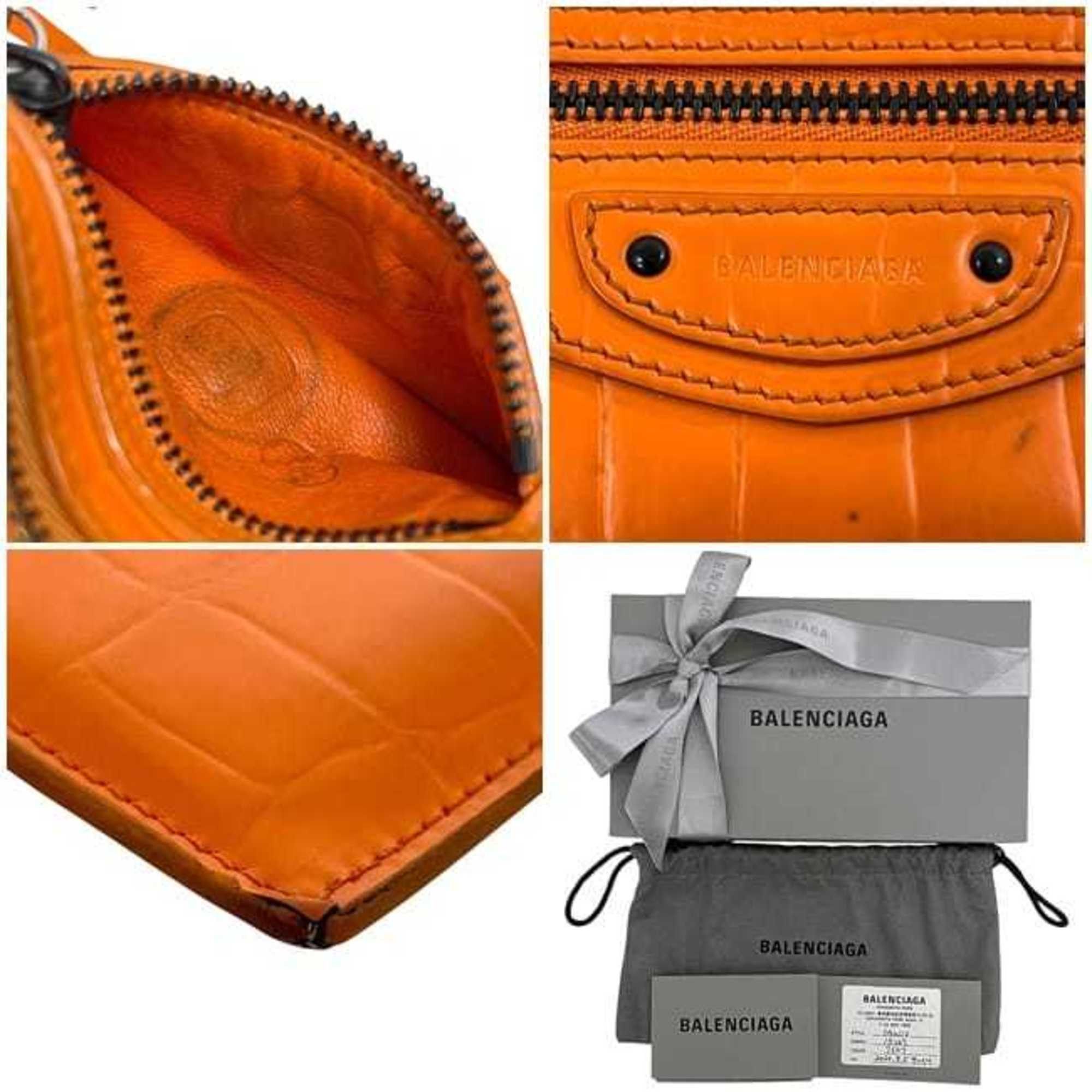 Balenciaga Balenciaga Neo Classic Coin Case ec-24249 Orange 640110 Leather Purse 7507 U 568148 BALENCIAGA Mini Wallet for Men and Women Size ONE SIZE - 4 Thumbnail
