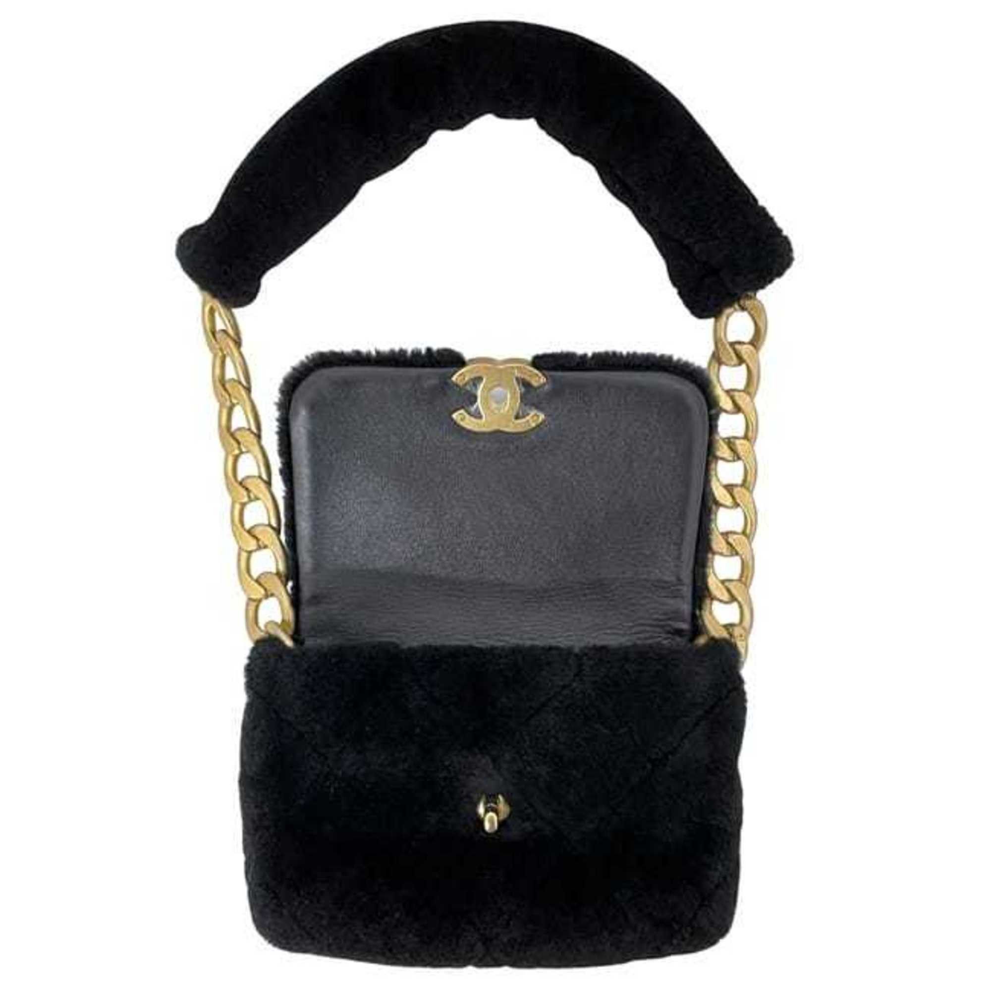 Chanel Chanel f-24441 Black Matelasse Shoulder Bag, 30 Series, Fur, Coco Mark, Flap, Turnlock, Single Chain Women's, 30162234 Size ONE SIZE - 7 Thumbnail