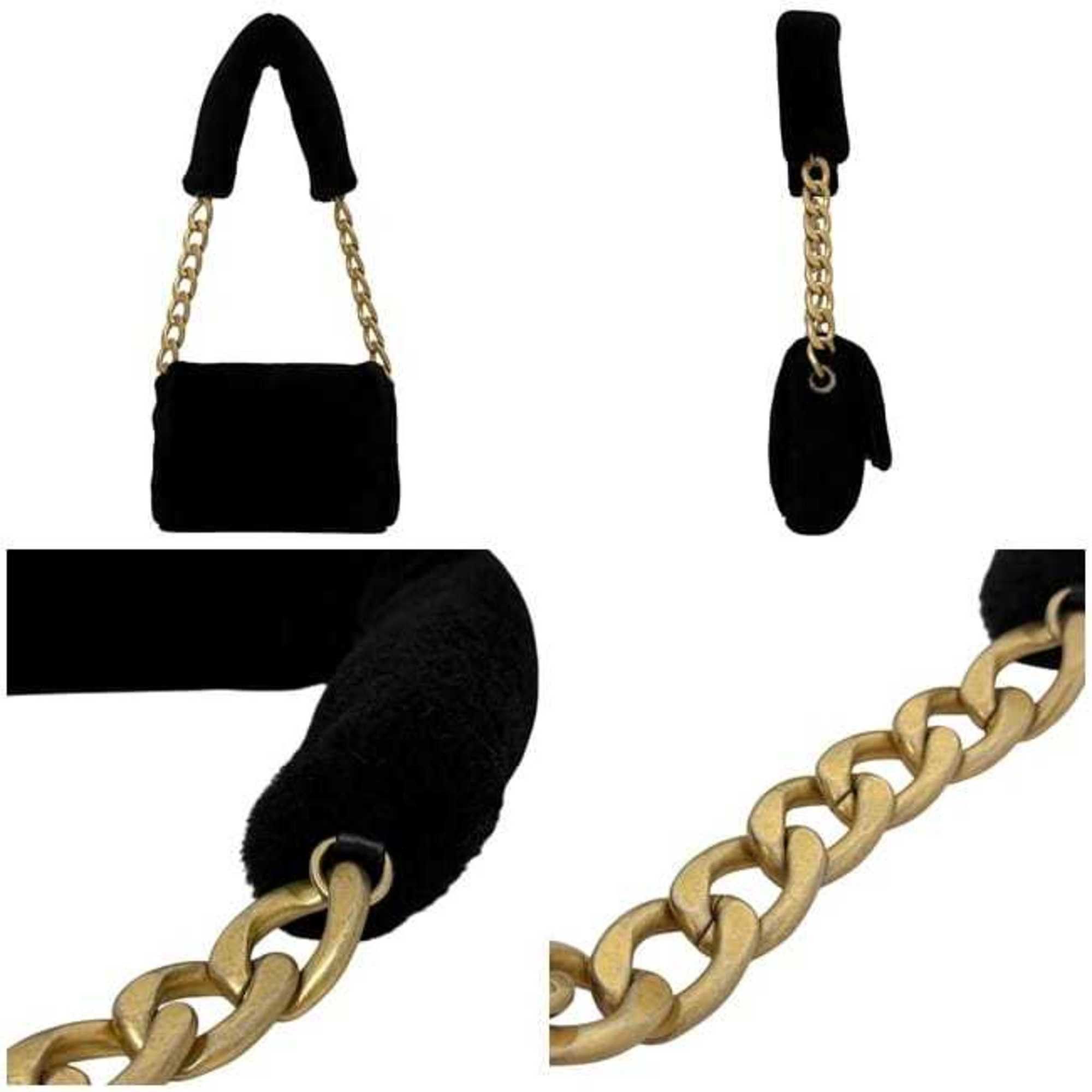 Chanel Chanel f-24441 Black Matelasse Shoulder Bag, 30 Series, Fur, Coco Mark, Flap, Turnlock, Single Chain Women's, 30162234 Size ONE SIZE - 3 Thumbnail