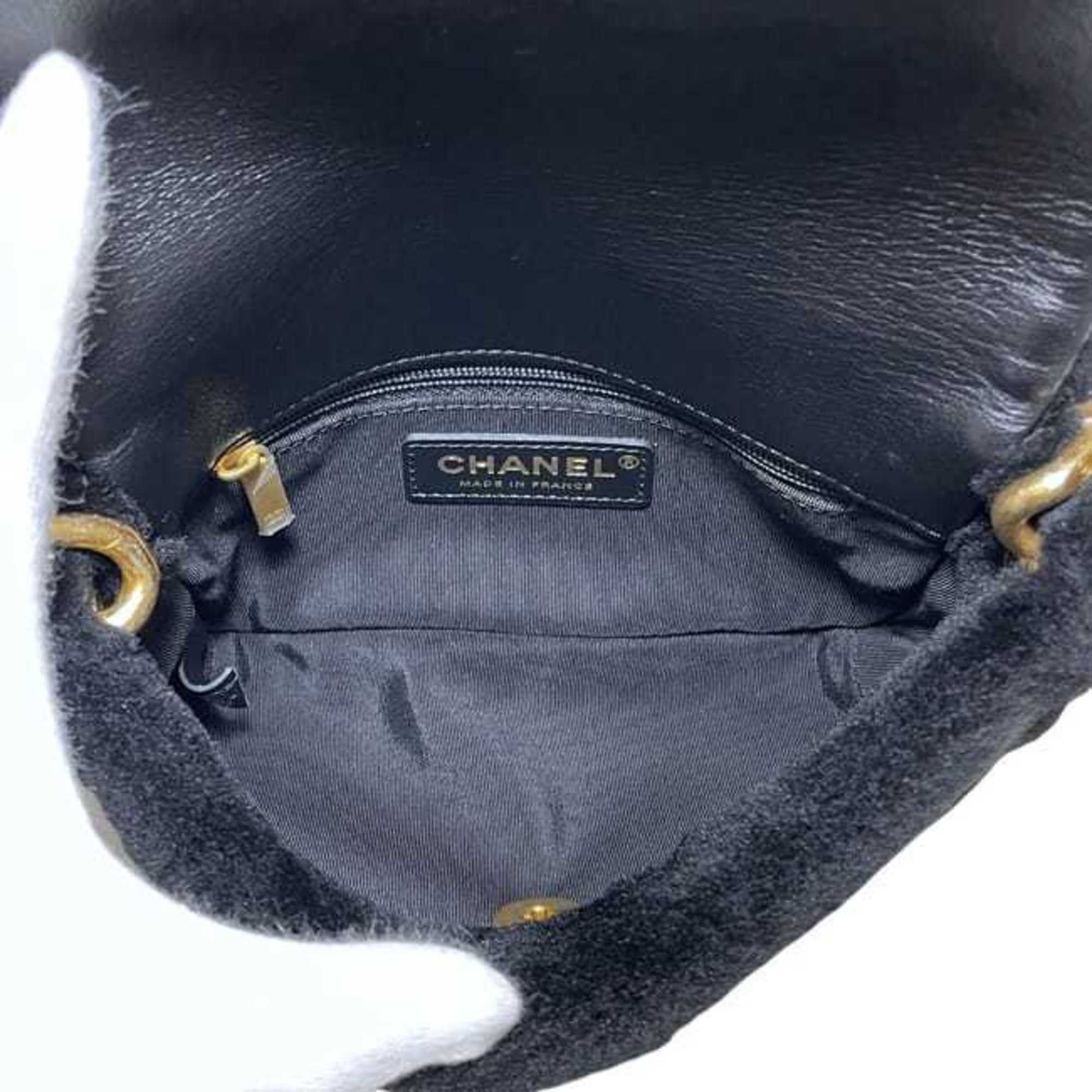Chanel Chanel f-24441 Black Matelasse Shoulder Bag, 30 Series, Fur, Coco Mark, Flap, Turnlock, Single Chain Women's, 30162234 Size ONE SIZE - 6 Thumbnail