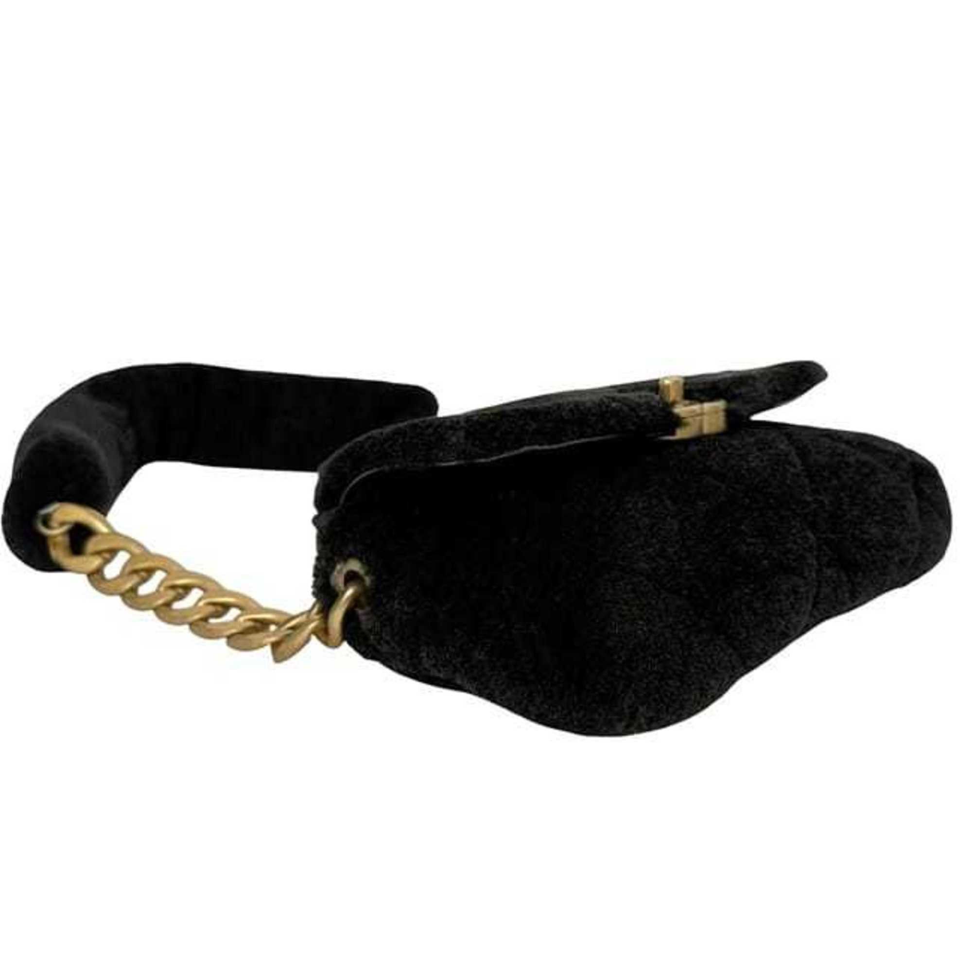 Chanel Chanel f-24441 Black Matelasse Shoulder Bag, 30 Series, Fur, Coco Mark, Flap, Turnlock, Single Chain Women's, 30162234 Size ONE SIZE - 9 Thumbnail
