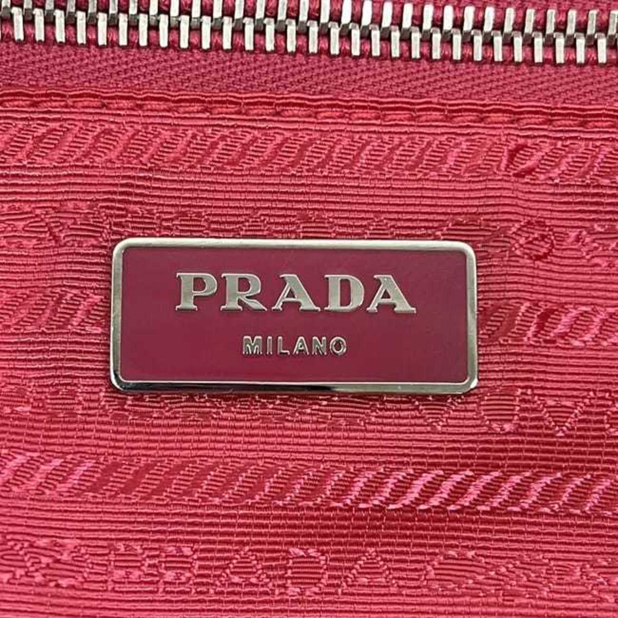 Prada Prada Tote Bag ec-24459 Pink Tessuto B4605C Nylon Saffiano Leather 110 PRADA Snake Stone Studs Men's Women's Size ONE SIZE - 4 Thumbnail