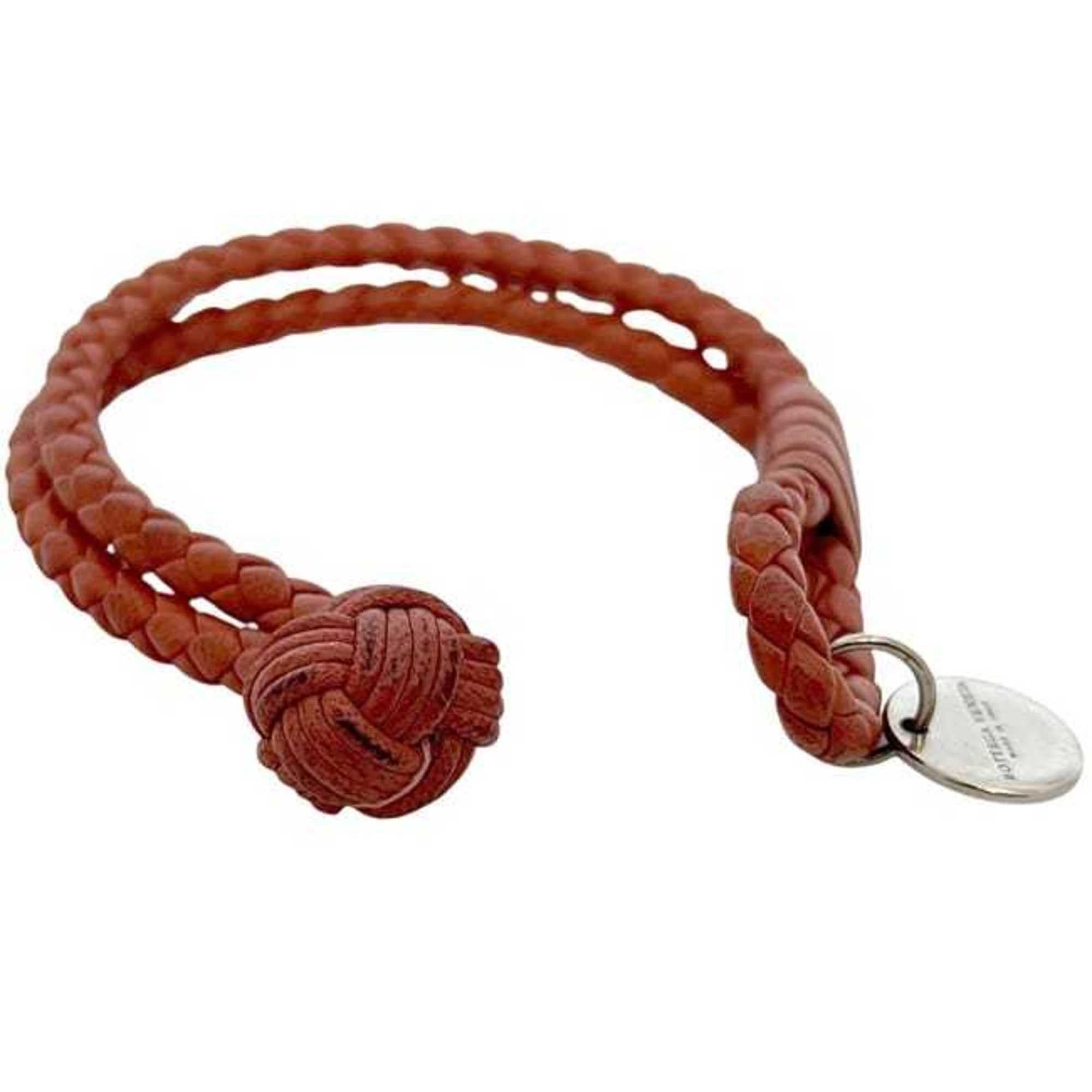 Bottega Veneta Bottega Veneta Bracelet ec-24372 Red Intrecciato Leather BOTTEGA VENETA Men's Women's Size ONE SIZE - 7 Thumbnail