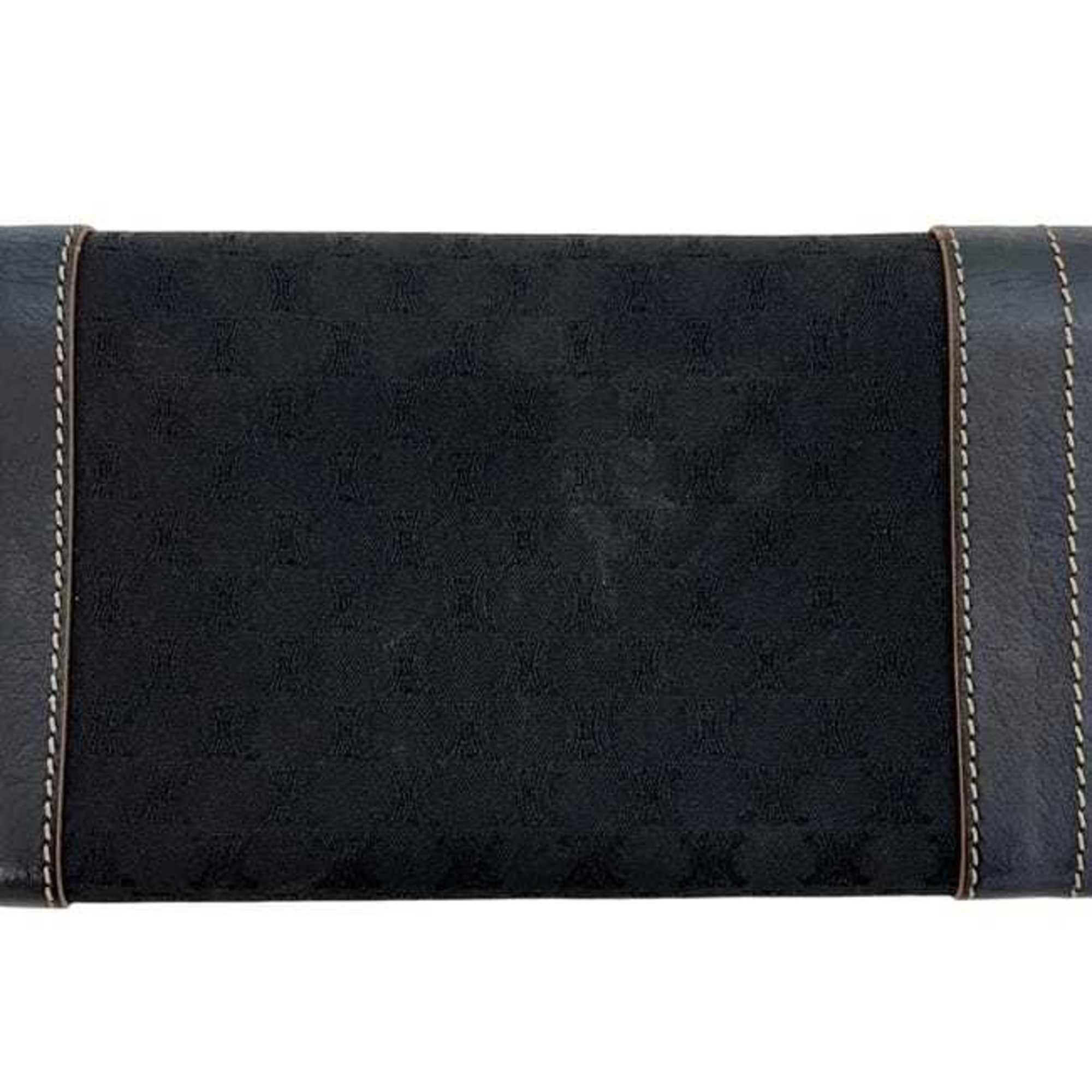 Celine Celine bifold long wallet ec-24339 black macadam canvas leather ST 00/66 CELINE men's women's nylon stitching Size ONE SIZE - 11 Thumbnail