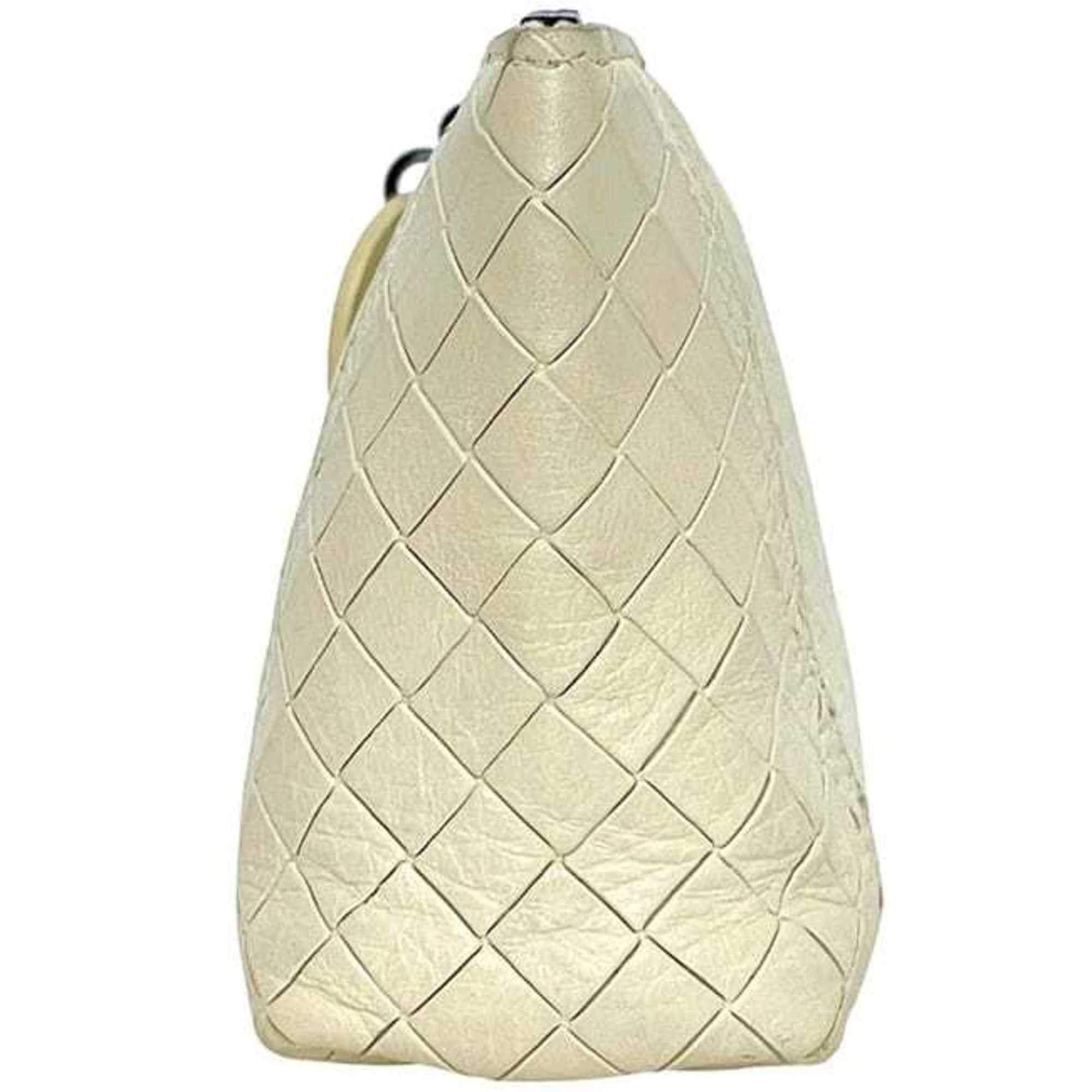 Bottega Veneta Pouch ec-24437 White Intrecciato Mirage Leather BOTTEGA VENETA Butterfly Men's Women's