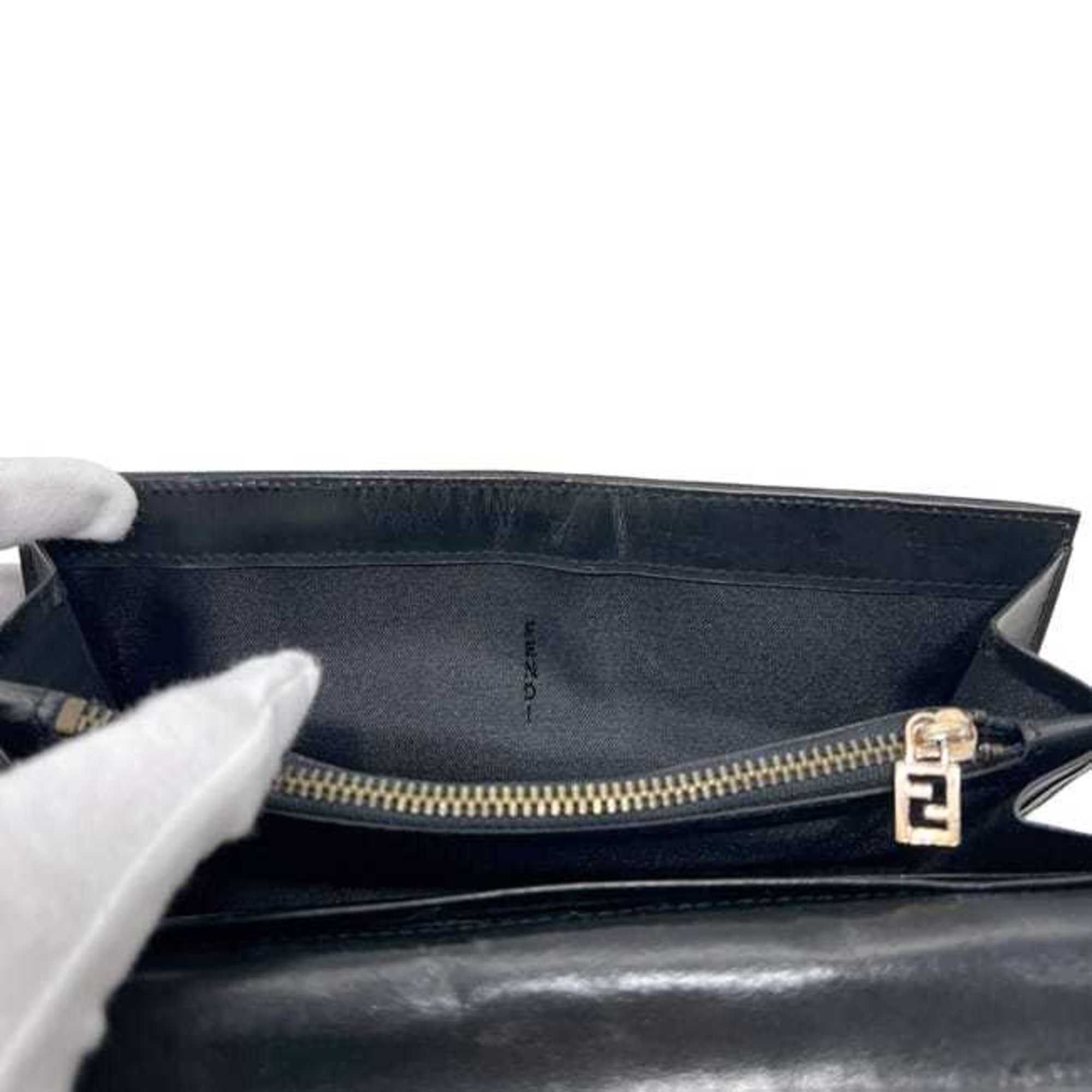 Fendi Fendi FF Brown Bifold Long Wallet ec-24290 Zucchino 8M0025 Canvas Leather FENDI Men's and Women's Size ONE SIZE - 10 Thumbnail
