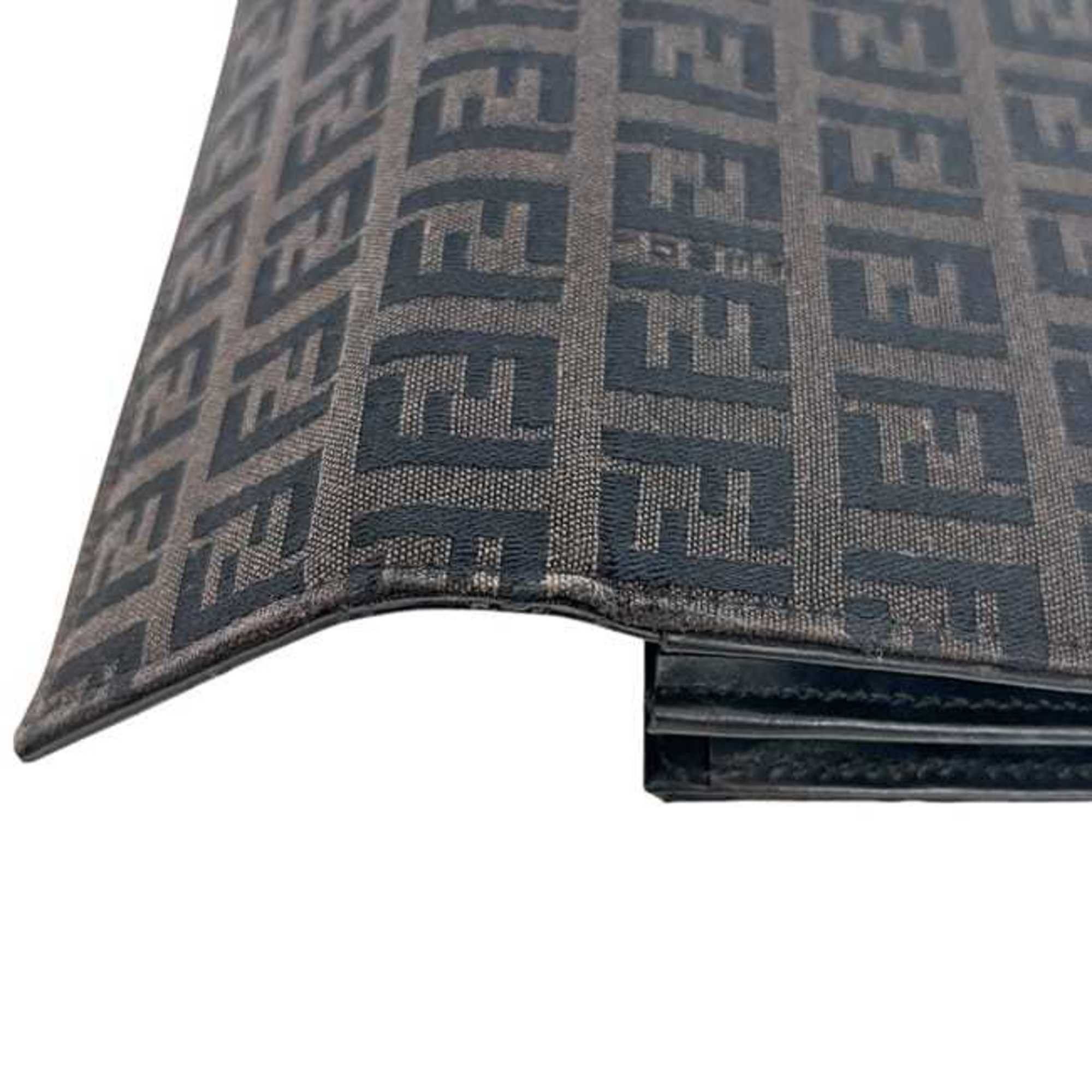 Fendi Fendi FF Brown Bifold Long Wallet ec-24290 Zucchino 8M0025 Canvas Leather FENDI Men's and Women's Size ONE SIZE - 8 Thumbnail