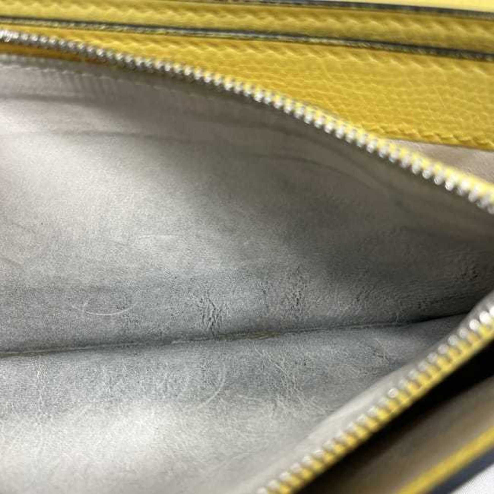 Valextra Valextra Bifold Long Wallet ec-24367 Yellow V9L15-028-000J-OC Leather R 0L Flap Men's Women's Size ONE SIZE - 11 Thumbnail